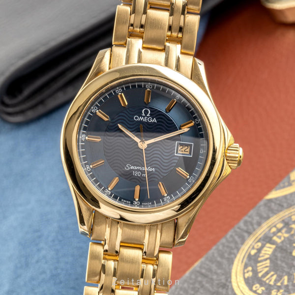 Omega Seamaster oro 18 ct quarzo orologio da uomo 2111.81.00, 196.1501, 168.1501 LP: 26200EUR  [2107542]