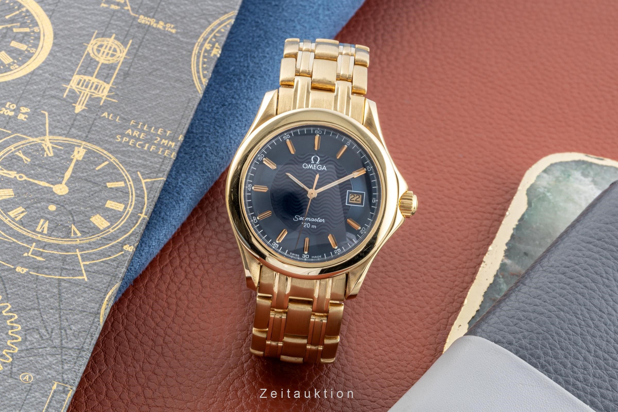 Omega Seamaster oro 18 ct quarzo orologio da uomo 2111.81.00, 196.1501, 168.1501 LP: 26200EUR  [2107542]