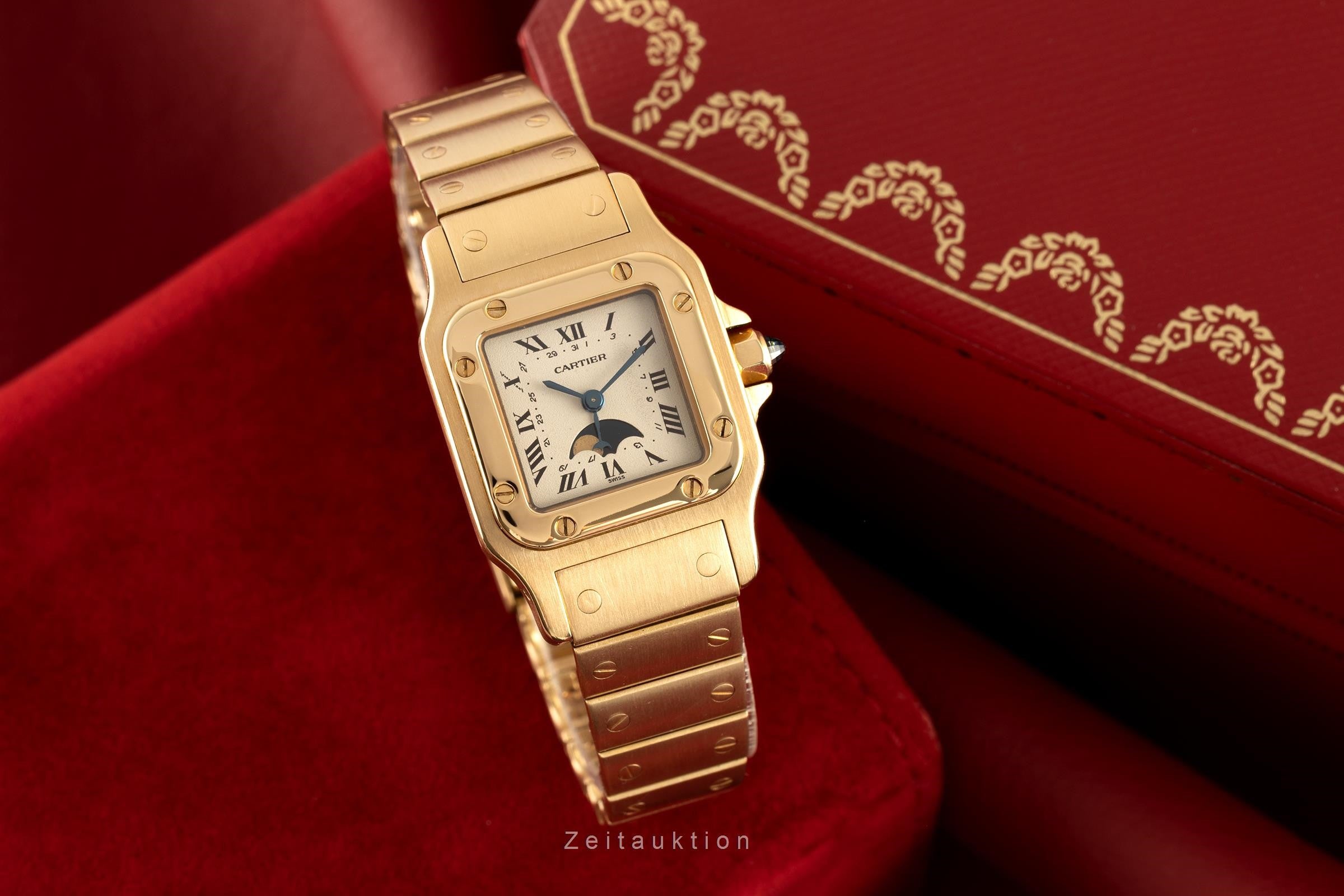 Cartier Santos oro de 18 quilates cuarzo 19 819902, 0407