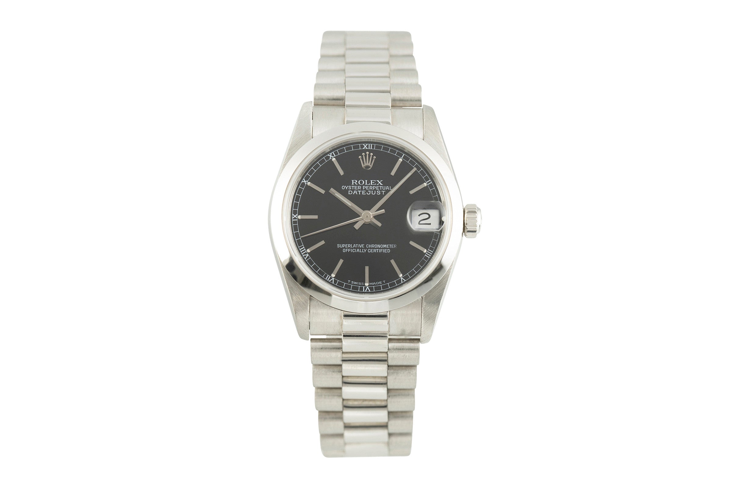 Rolex Datejust platino automático reloj para damas  68246  [2107562]