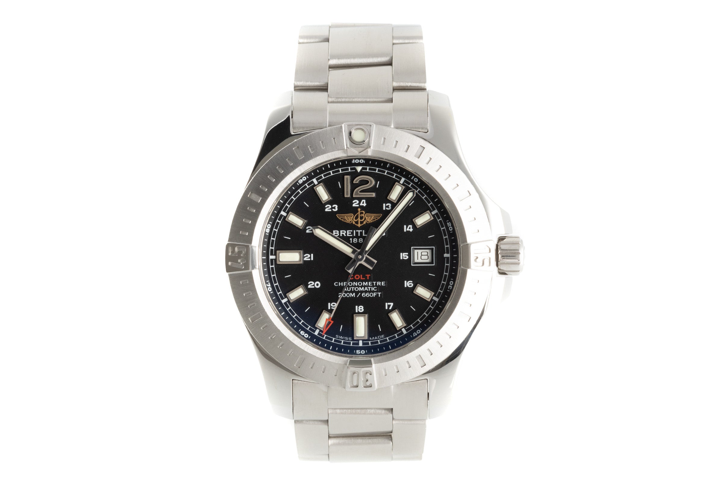 Breitling Colt Chronometer Automatik Stahl Herrrenuhr A17388 B&P NP: 2980 € [2107659]
