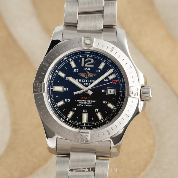 Breitling Colt Chronometer Automatik Stahl Herrrenuhr A17388 B&P NP: 2980 € [2107659]