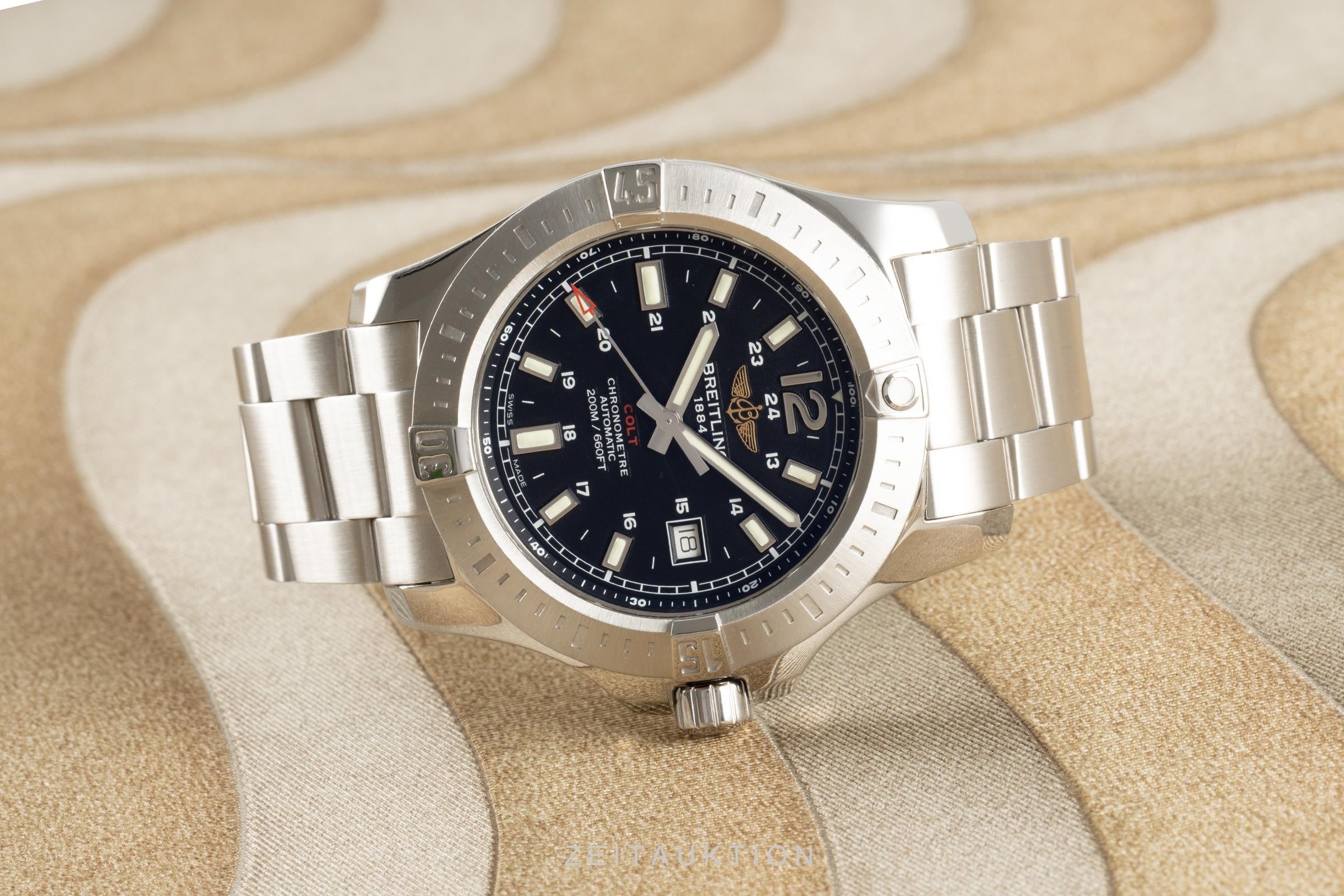 Breitling Colt Chronometer Automatik Stahl Herrrenuhr A17388 B&P NP: 2980 € [2107659]