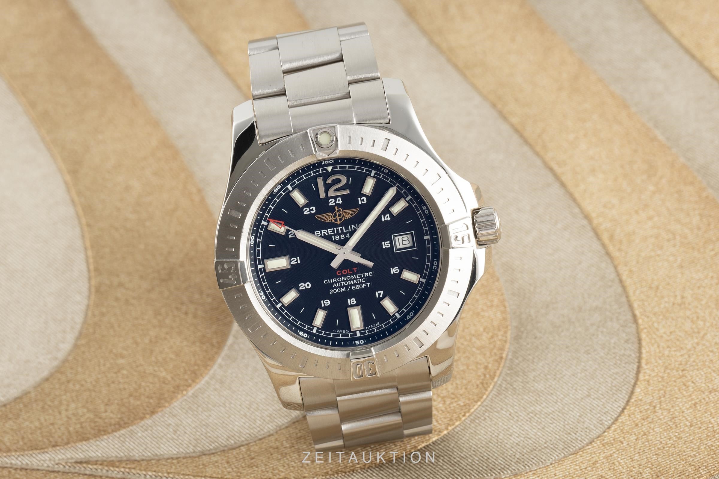 Breitling Colt Chronometer Automatik Stahl Herrrenuhr A17388 B&P NP: 2980 € [2107659]