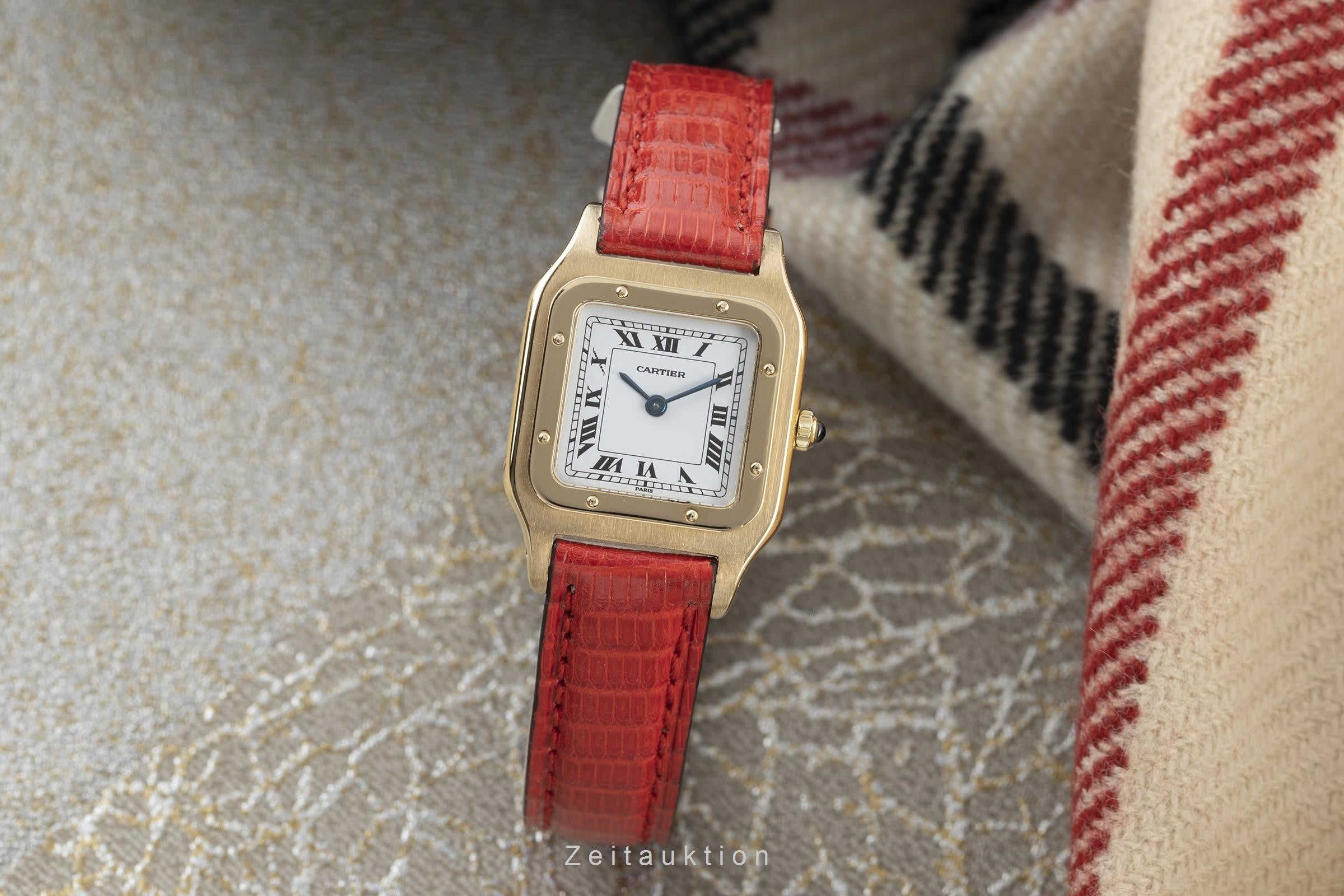 Cartier Santos Dumont oro 18 ct carica manuale orologio da donna 9605 LP: 10200EUR  [2107704]