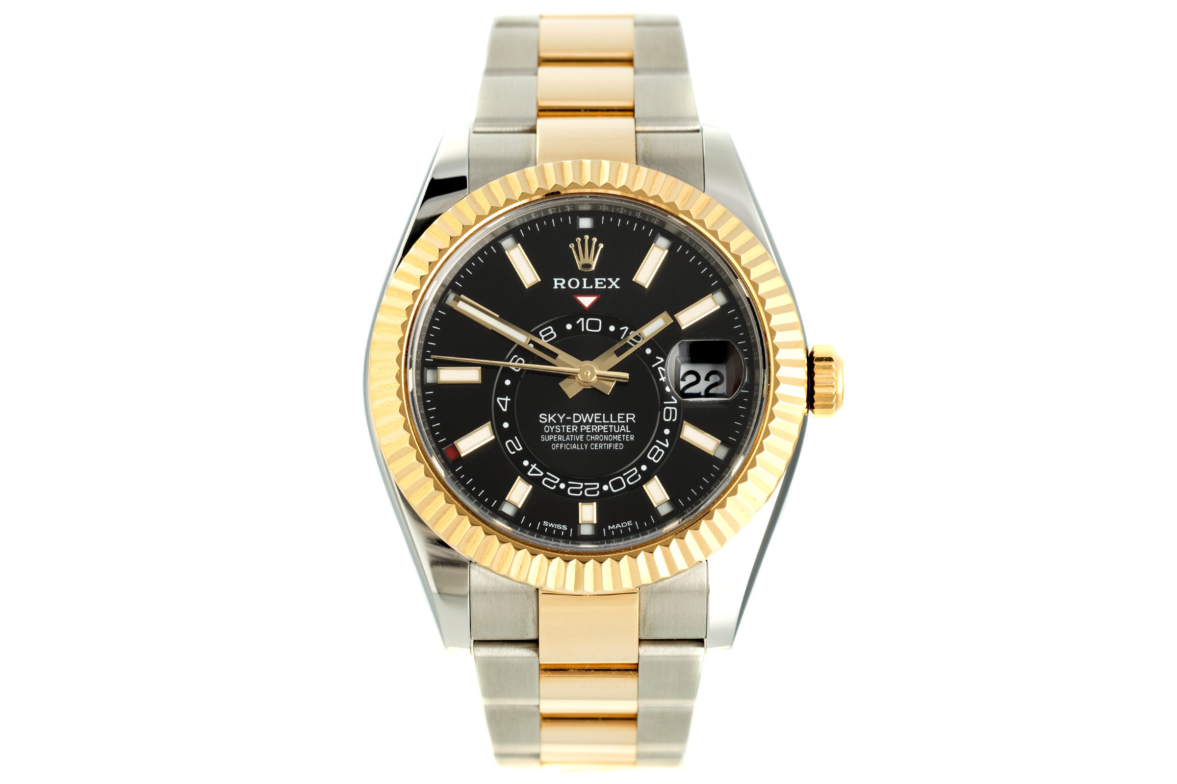 Rolex Sky-Dweller Stahl / Gold Automatik Herrenuhr Oyster Perpetual 326933 B&P [2107709]