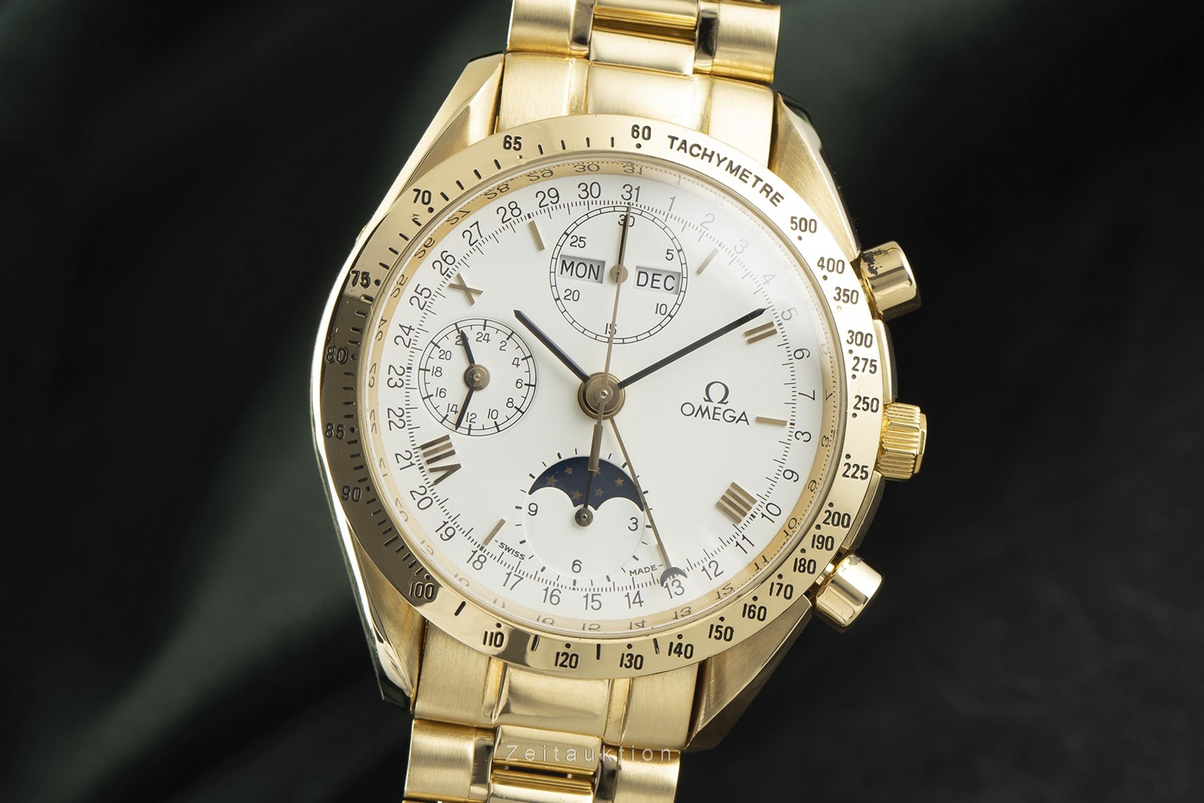 Omega Speedmaster chronograph 18 ct gold automatic men's watch 175.0044, 375.0044  [2107715]