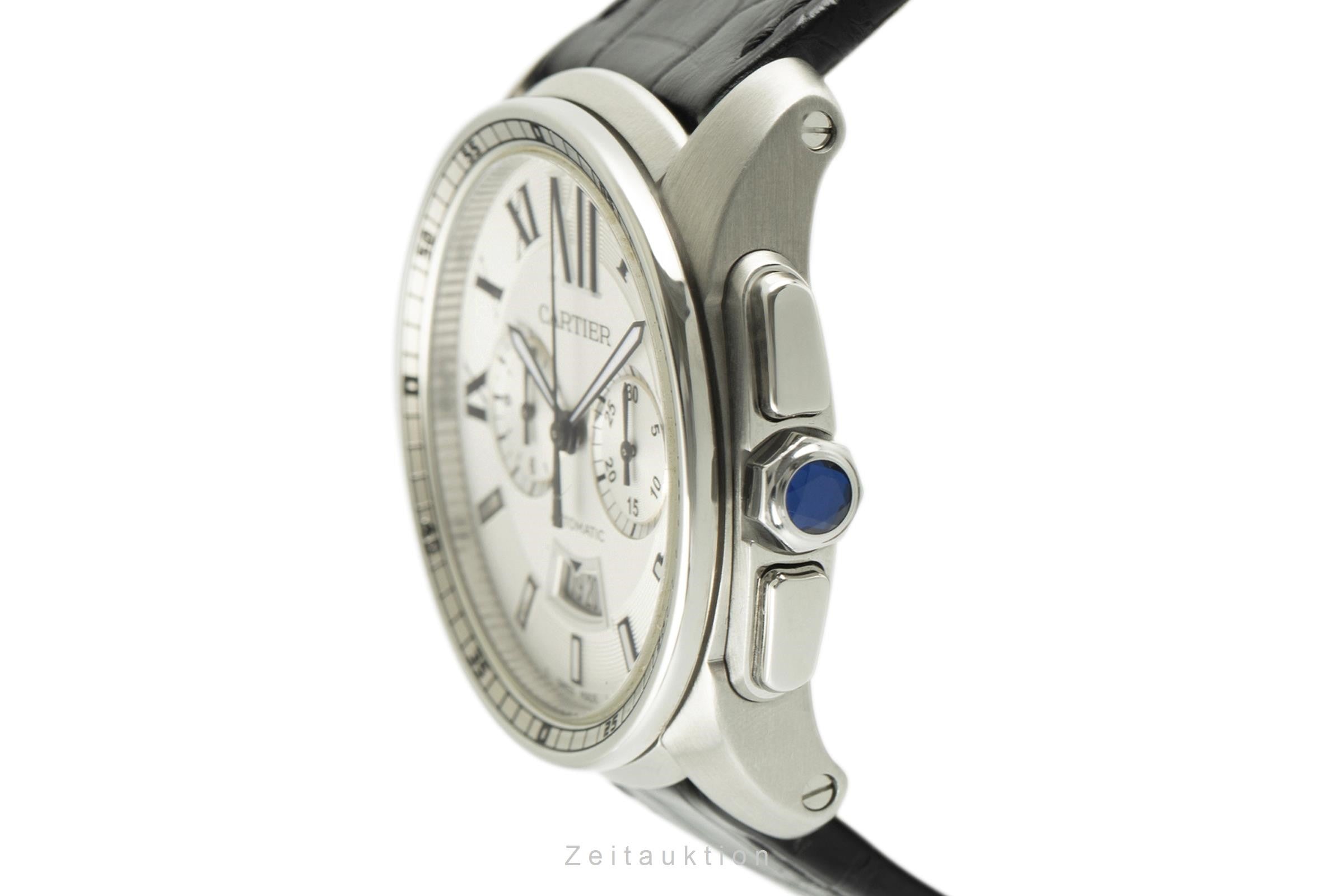 Cartier Calibre de Cartier cronografo acciaio automatismo orologio da uomo 3578  [2107838]