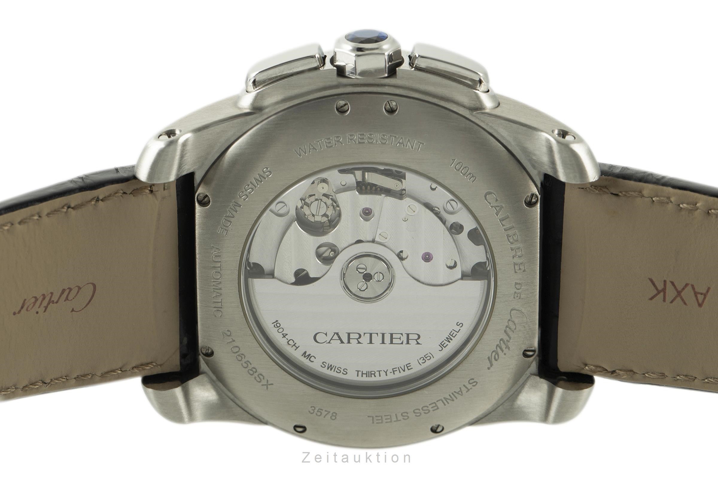 Cartier Calibre de Cartier cronografo acciaio automatismo orologio da uomo 3578  [2107838]