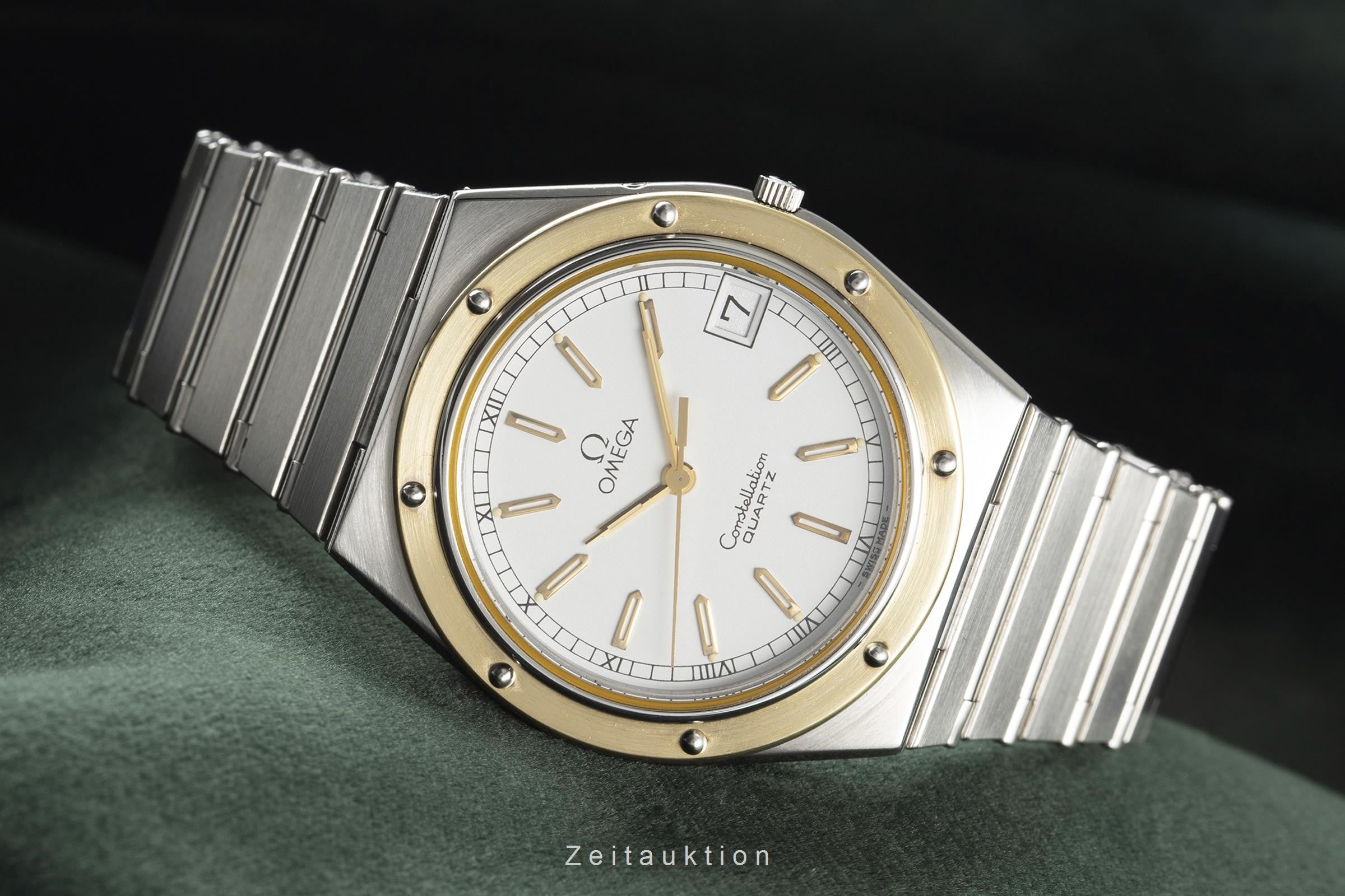 Omega Constellation acciaio / oro quarzo orologio da uomo 196.0147, 396.0879  [2107945]
