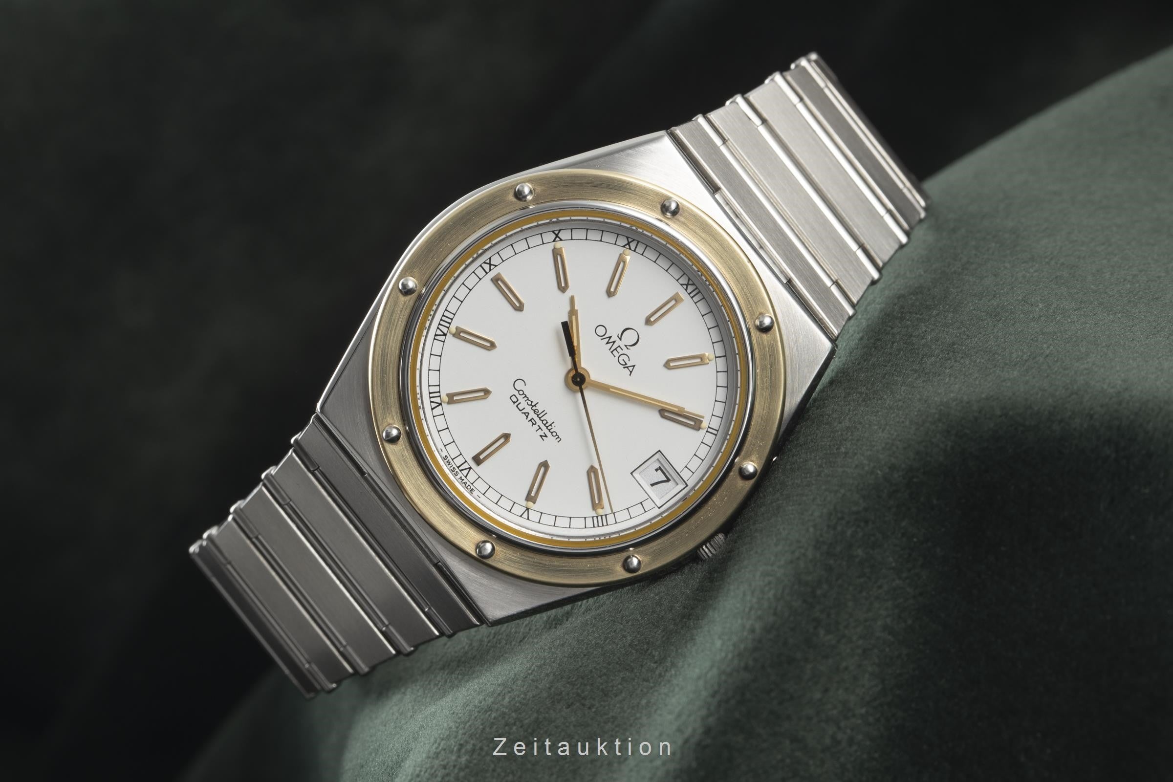 Omega Constellation acciaio / oro quarzo orologio da uomo 196.0147, 396.0879  [2107945]