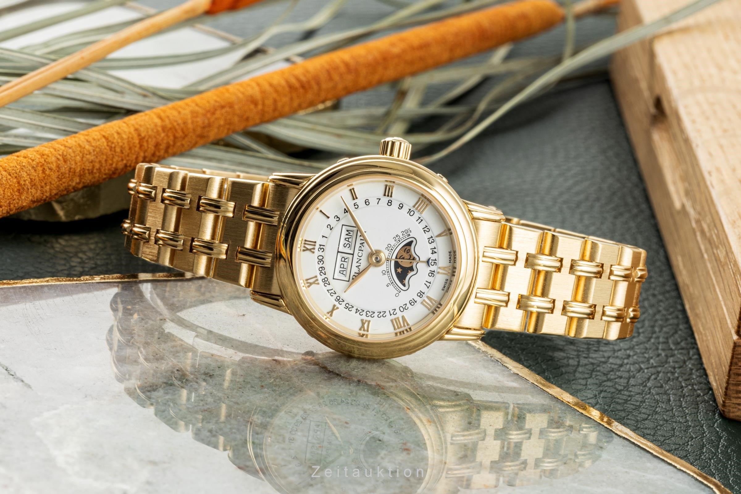 Blancpain Villeret Mondphase Kalender 18K (0,750) Gold Automatik Ref. 6395-1418 [2108043]