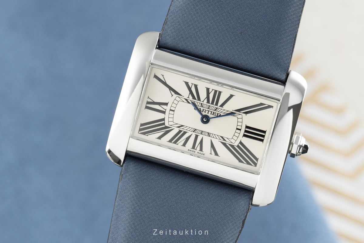 Cartier Tank Divan steel quartz women's watch 2600  [2108211]