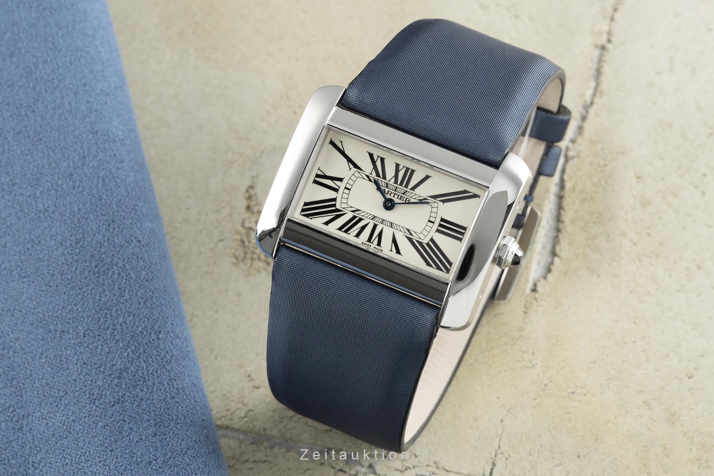 Cartier Tank Divan steel quartz women's watch 2600  [2108211]