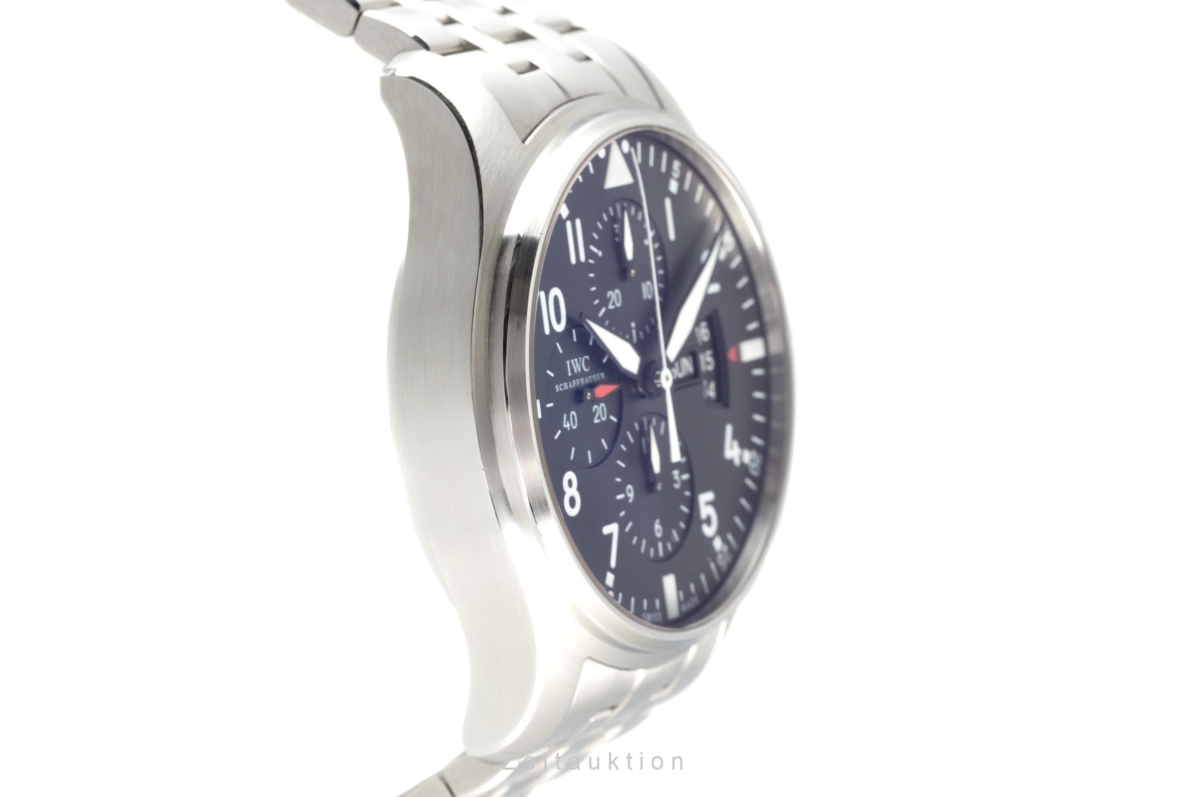 IWC Pilot chronographe acier automatique montre pour hommes 3777  [2108302]