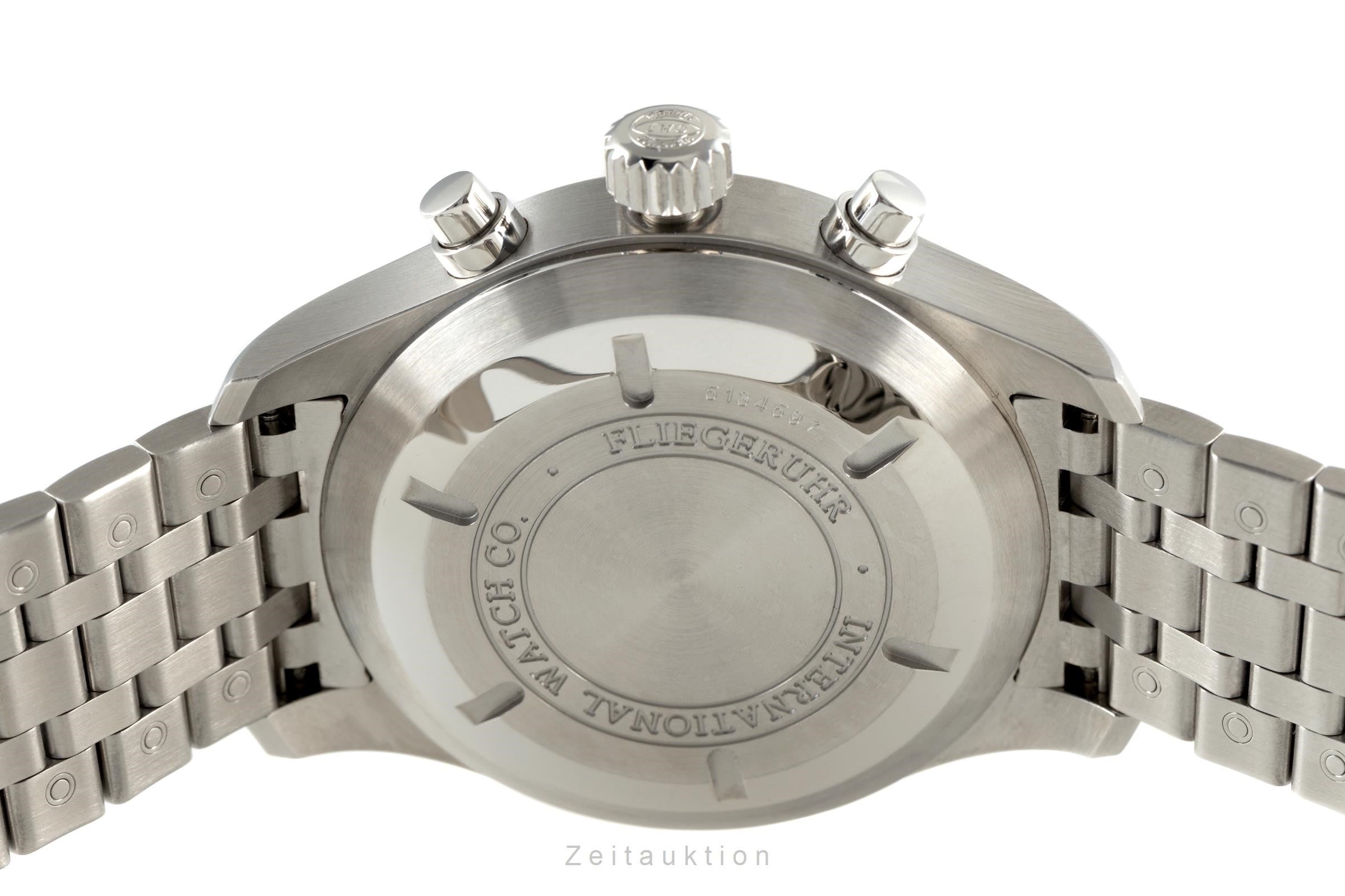 IWC Pilot chronographe acier automatique montre pour hommes 3777  [2108302]