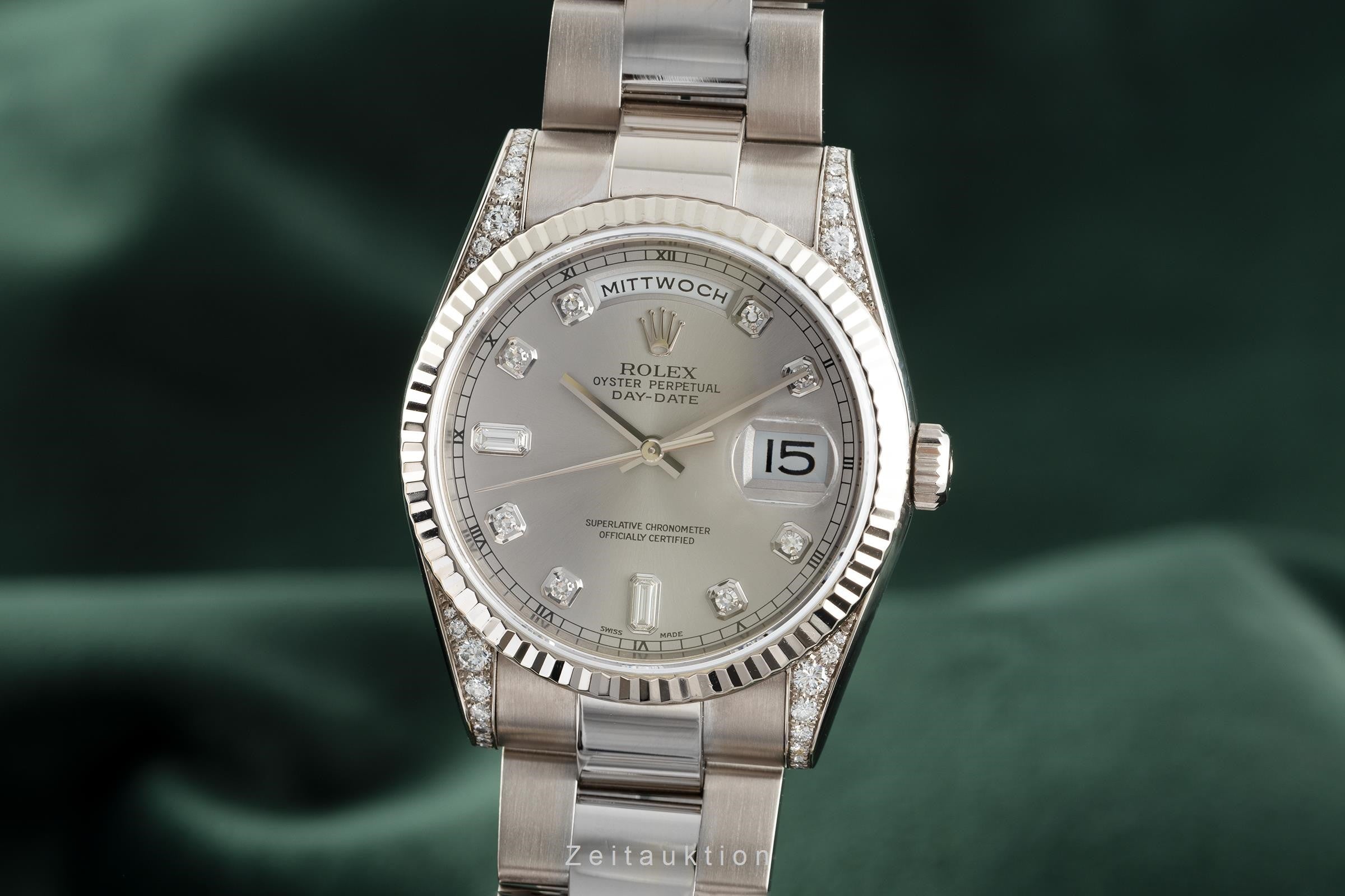 Rolex Day-Date oro blanco de 18 quilates automático reloj para caballeros 118339  [2108360]