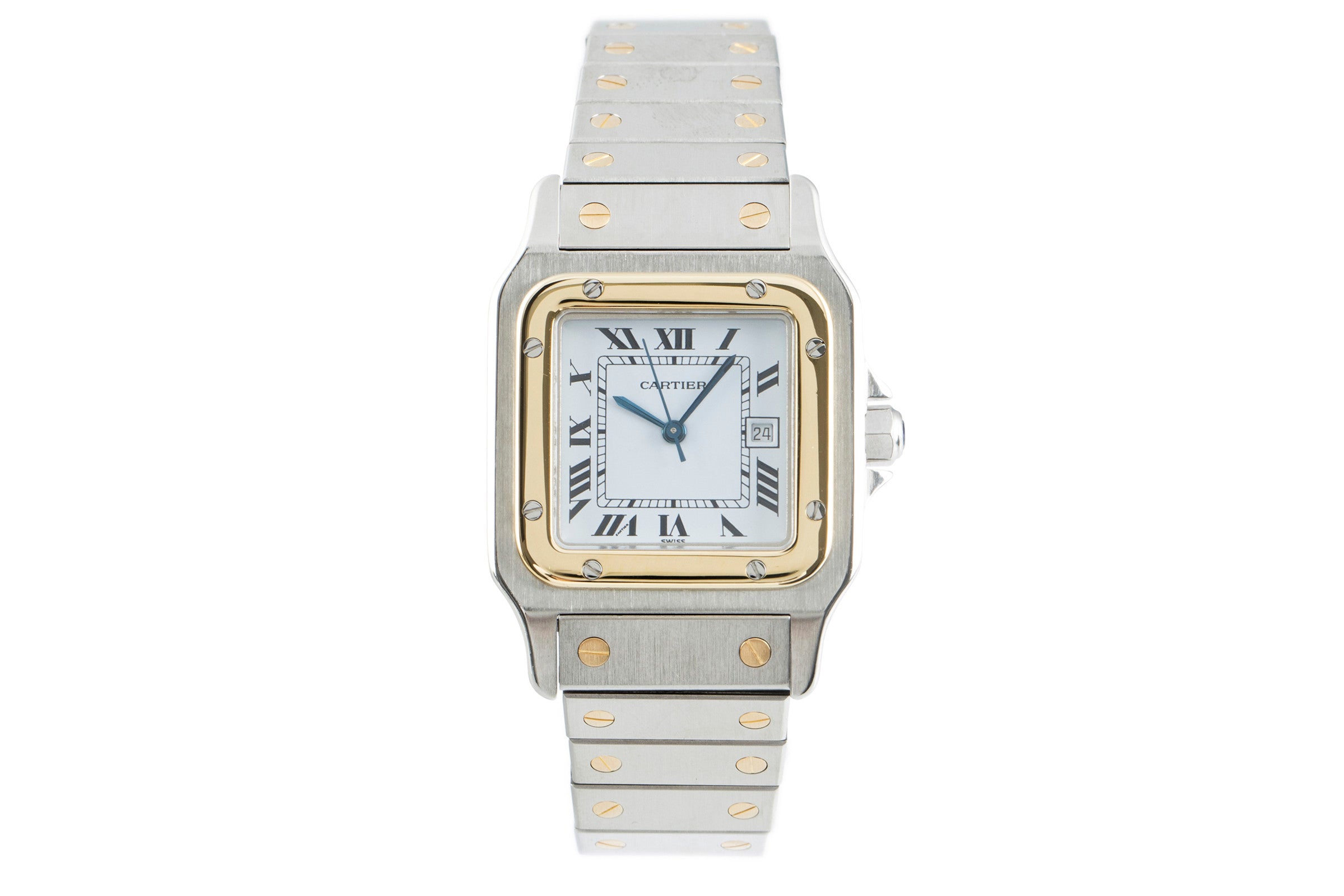 Cartier Santos steel / gold automatic men's watch 2961  [2108391]