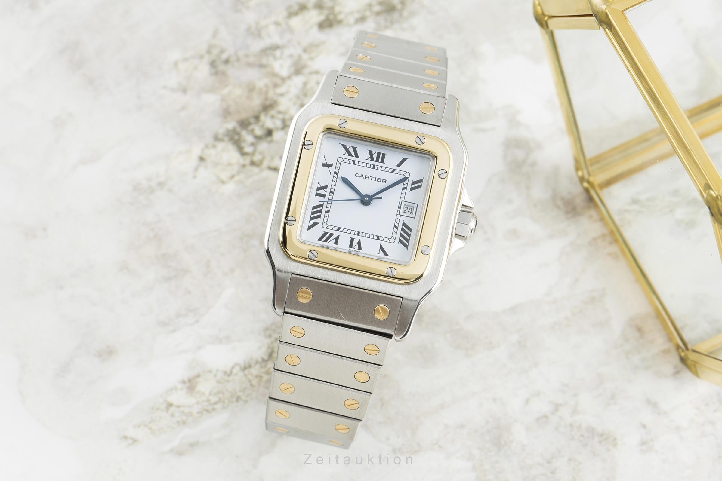 Cartier Santos steel / gold automatic men's watch 2961  [2108391]