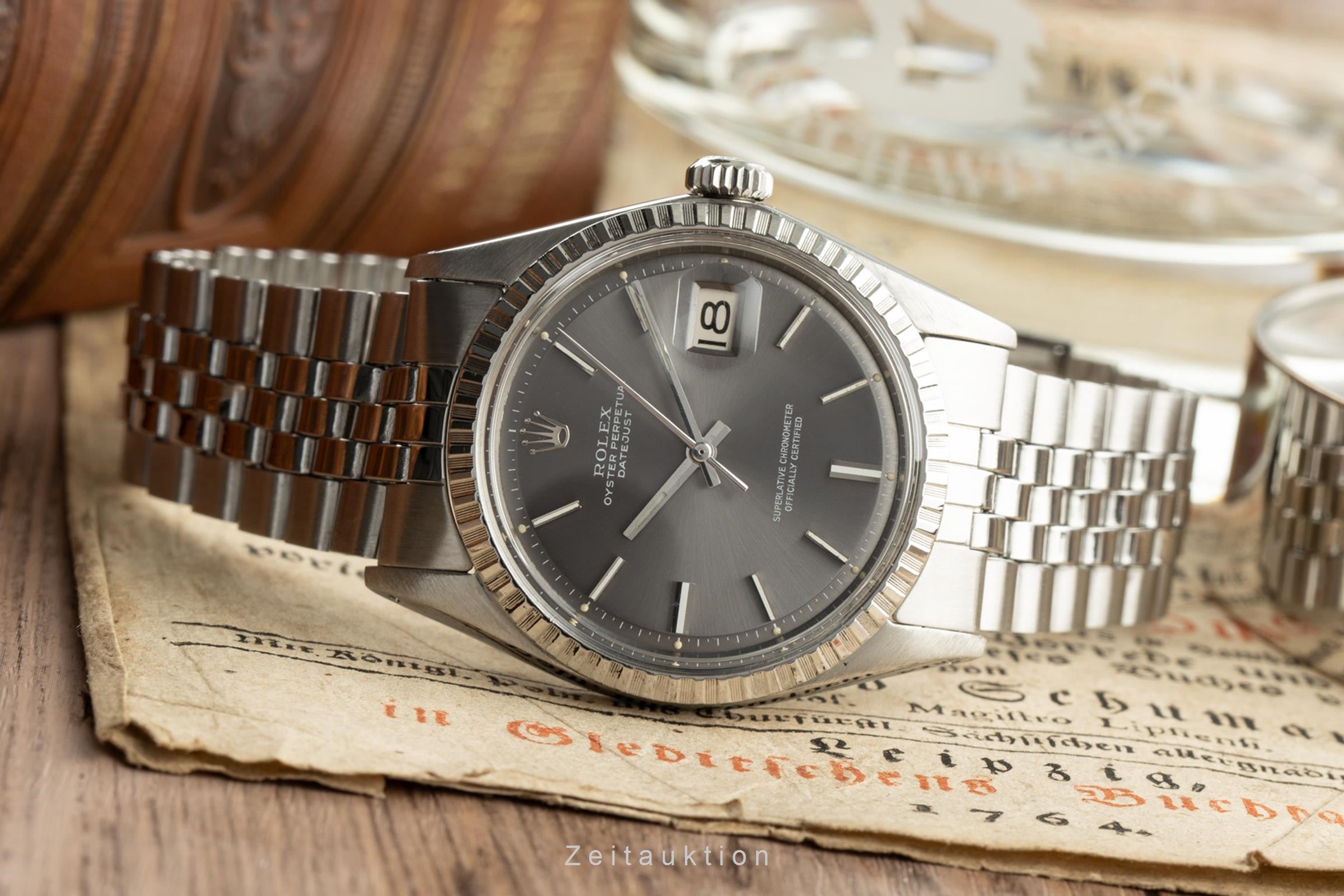 Rolex Datejust acciaio automatismo orologio da uomo 1603 Vintage  [2108392]