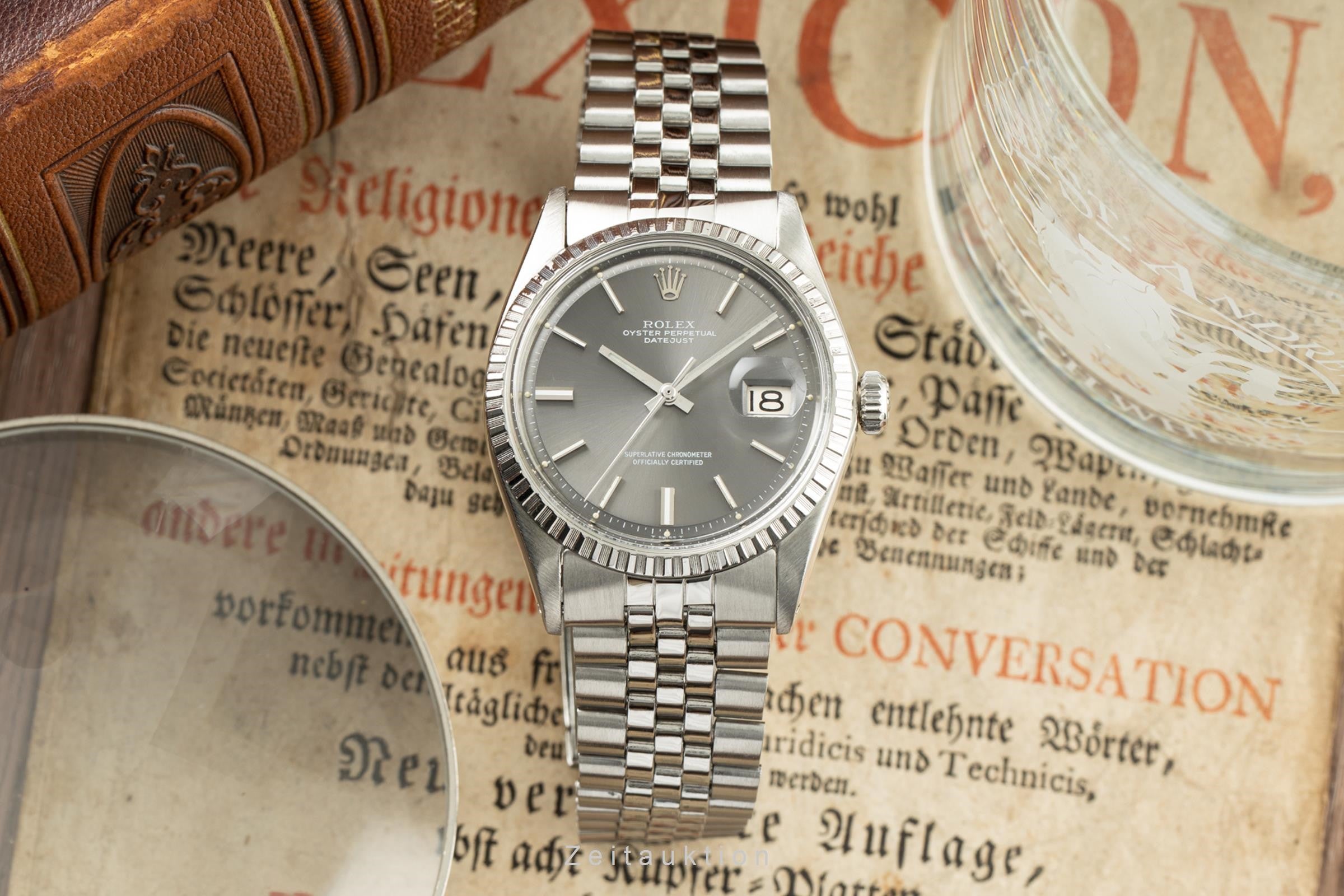 Rolex Datejust acciaio automatismo orologio da uomo 1603 Vintage  [2108392]