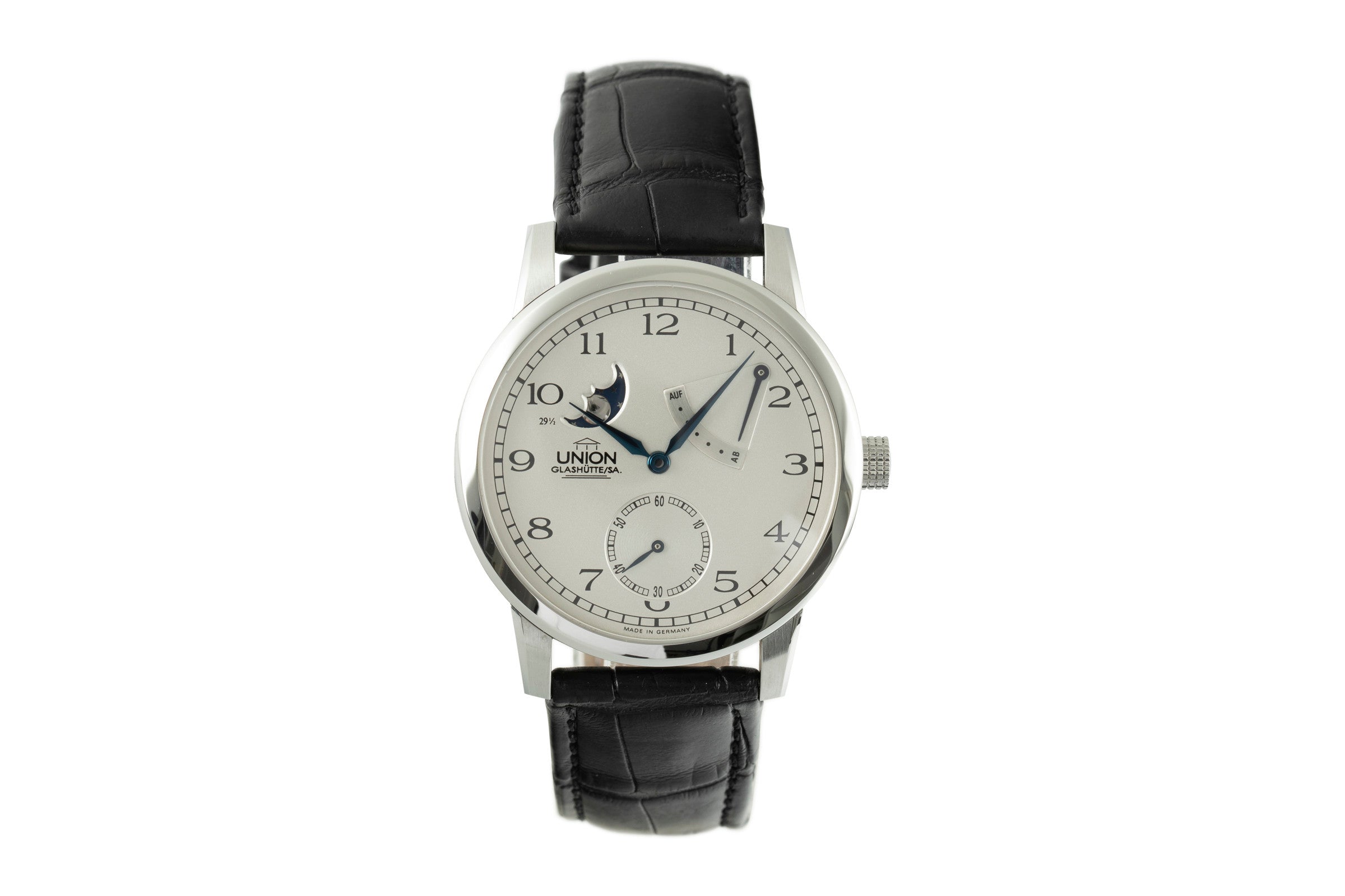 Union Glashütte Julius Bergter acero cuerda manual reloj para caballeros 30-03-01-02-10 Limited  [2108435]