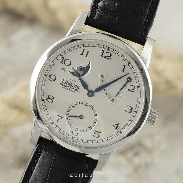 Union Glashütte Julius Bergter acero cuerda manual reloj para caballeros 30-03-01-02-10 Limited  [2108435]