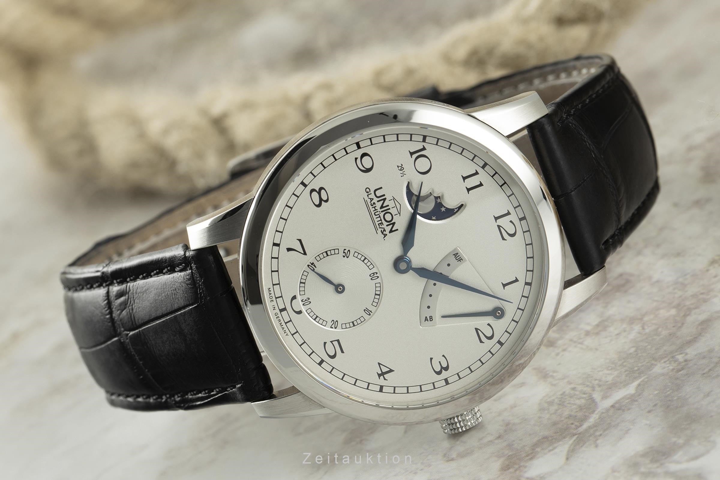 Union Glashütte Julius Bergter acero cuerda manual reloj para caballeros 30-03-01-02-10 Limited  [2108435]