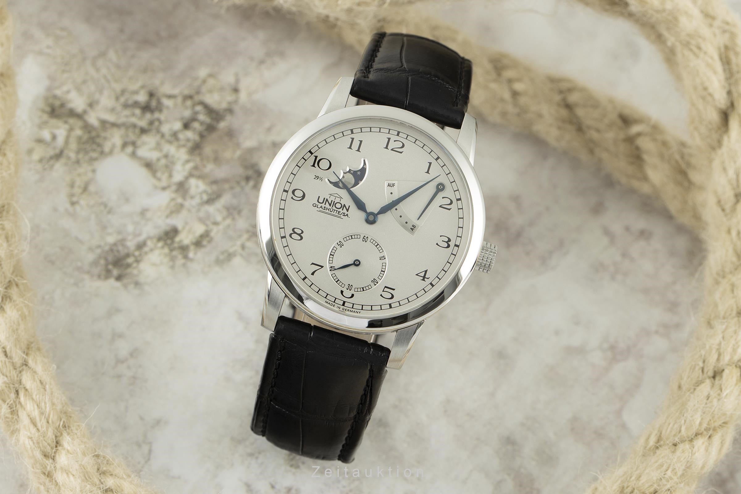 Union Glashütte Julius Bergter acero cuerda manual reloj para caballeros 30-03-01-02-10 Limited  [2108435]