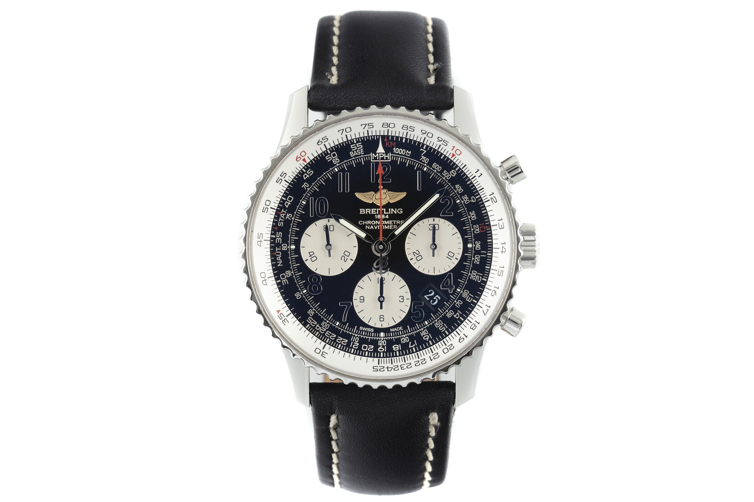 Breitling Navitimer cronografo acciaio automatismo orologio da uomo AB0120 LP: 8000EUR  [2108444]