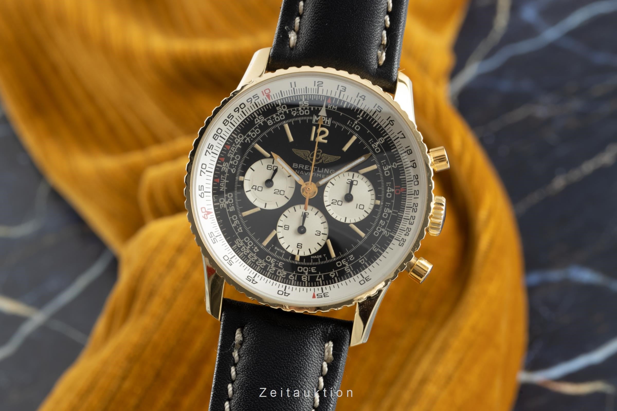 Breitling Navitimer chronograph 18 ct gold manual winding men's watch 81600  [2108450]