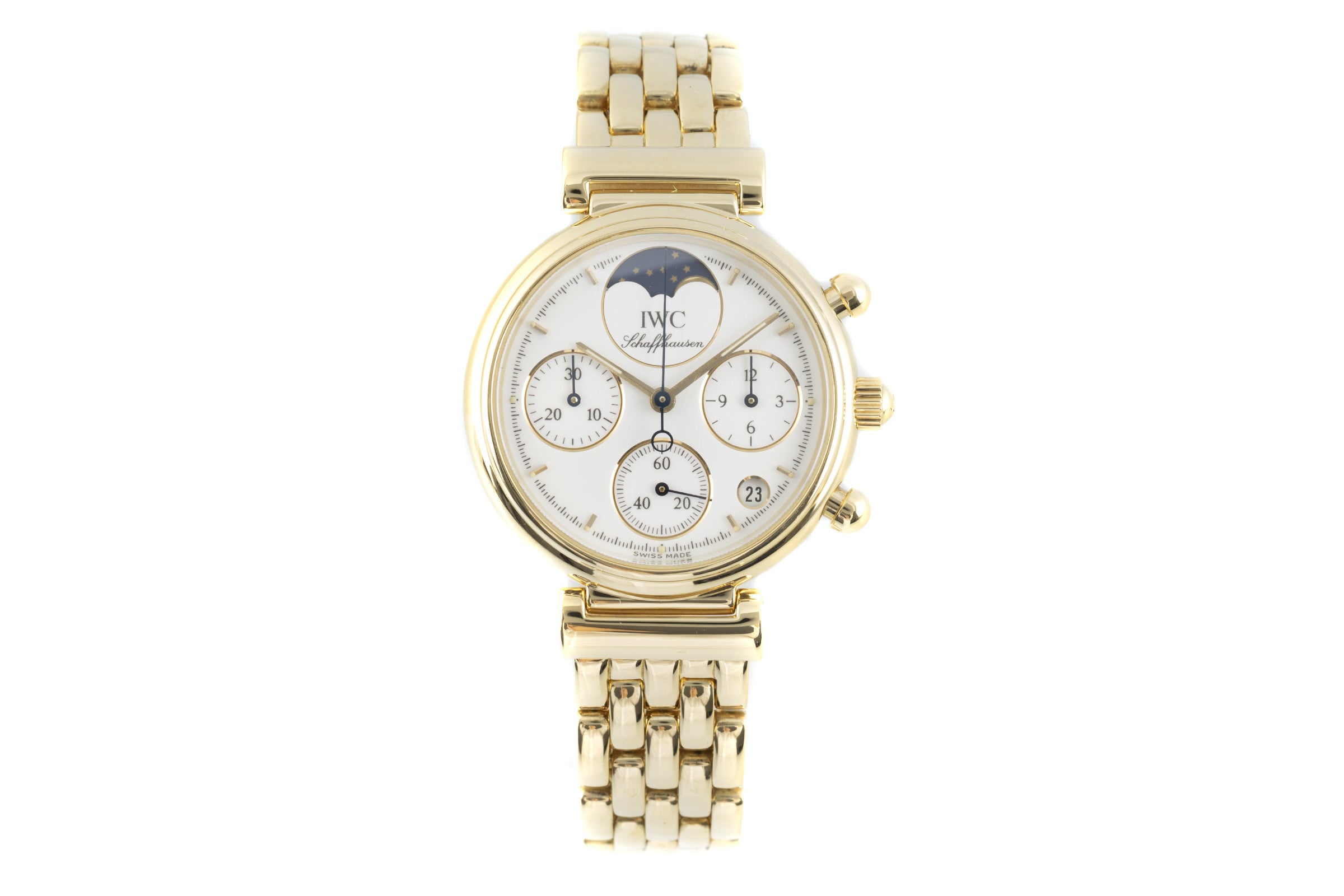 IWC Da Vinci cronografo oro 18 ct quarzo orologio da donna 3735  [2108497]