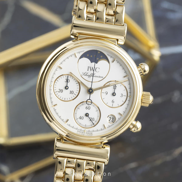 IWC Da Vinci cronografo oro 18 ct quarzo orologio da donna 3735  [2108497]