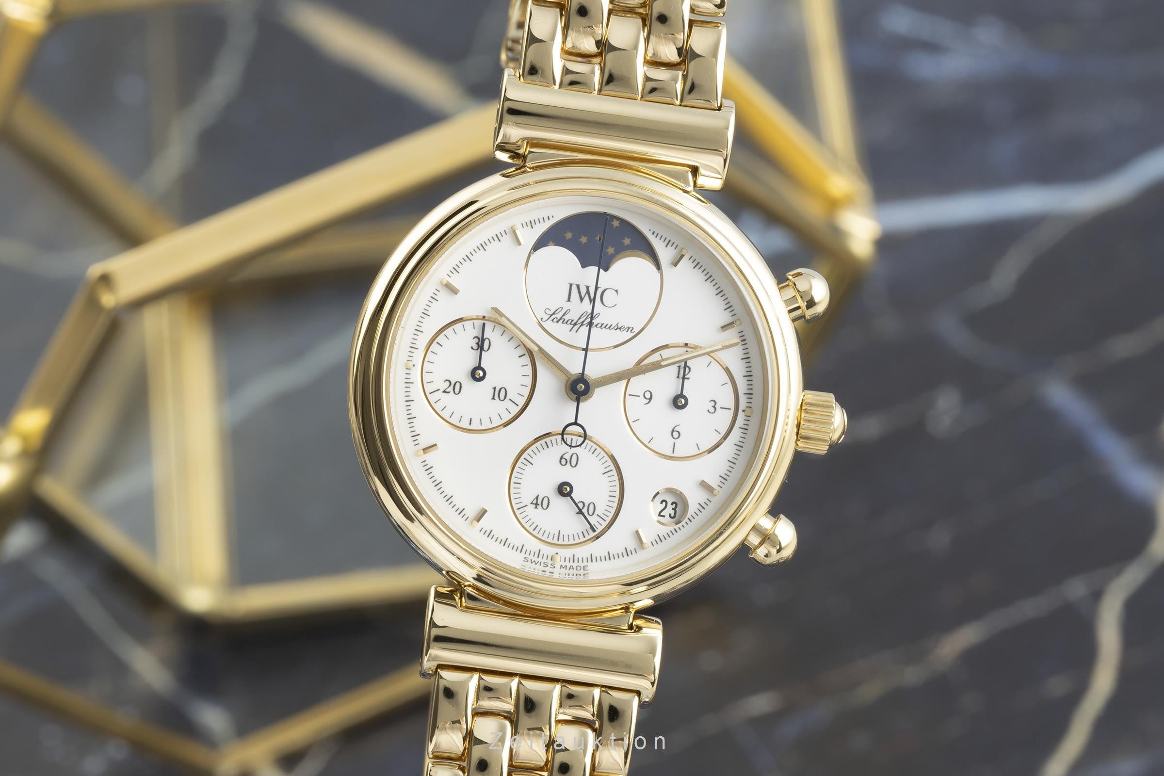 IWC Da Vinci cronografo oro 18 ct quarzo orologio da donna 3735  [2108497]