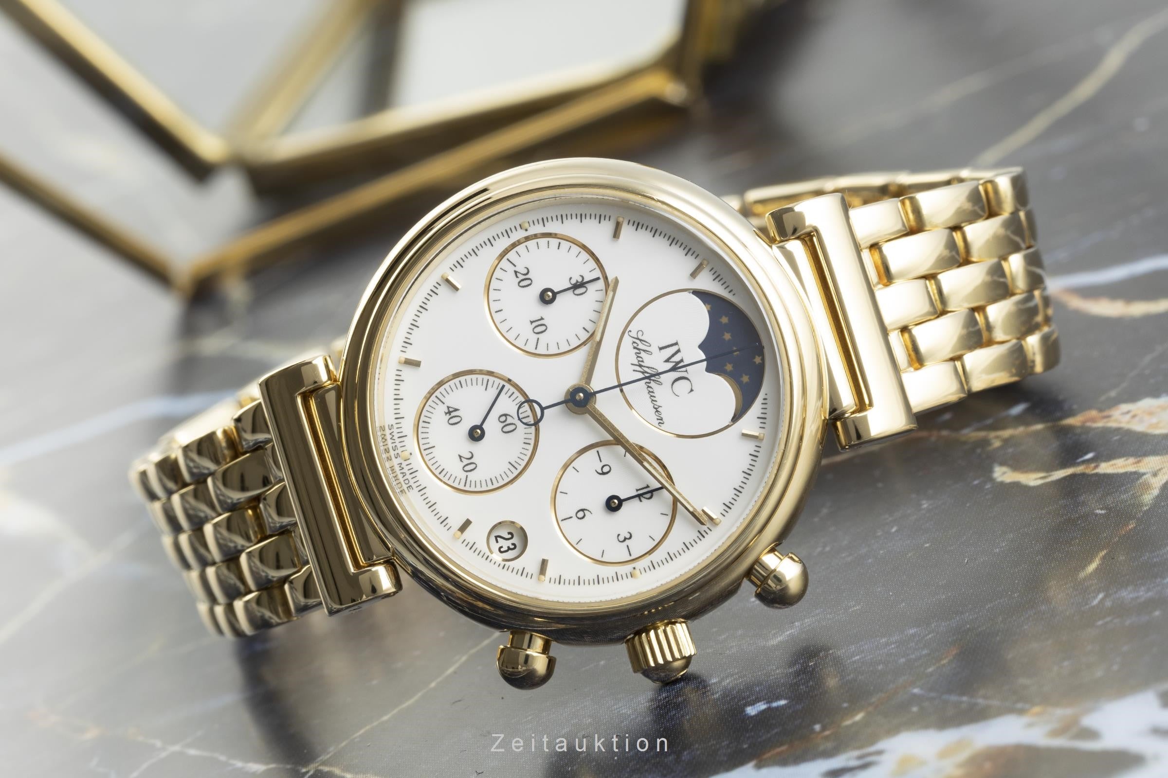 IWC Da Vinci cronografo oro 18 ct quarzo orologio da donna 3735  [2108497]