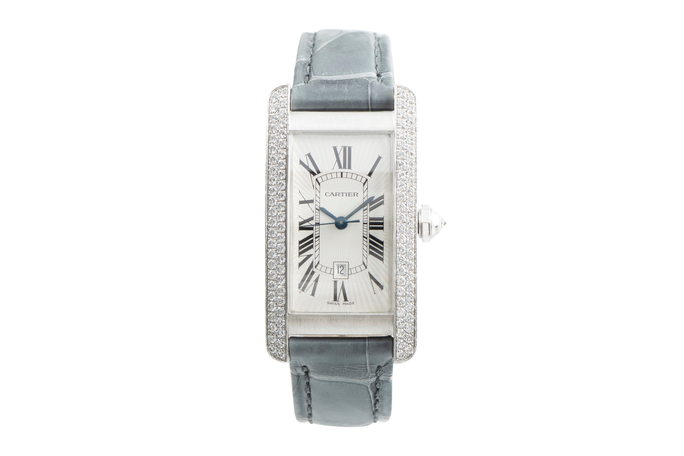 Cartier Tank Américaine oro bianco 18 ct automatismo orologio da donna 2490 LP: 32000EUR  [2108498]