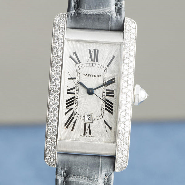 Cartier Tank Américaine or blanc 18 ct automatique 077 Ref