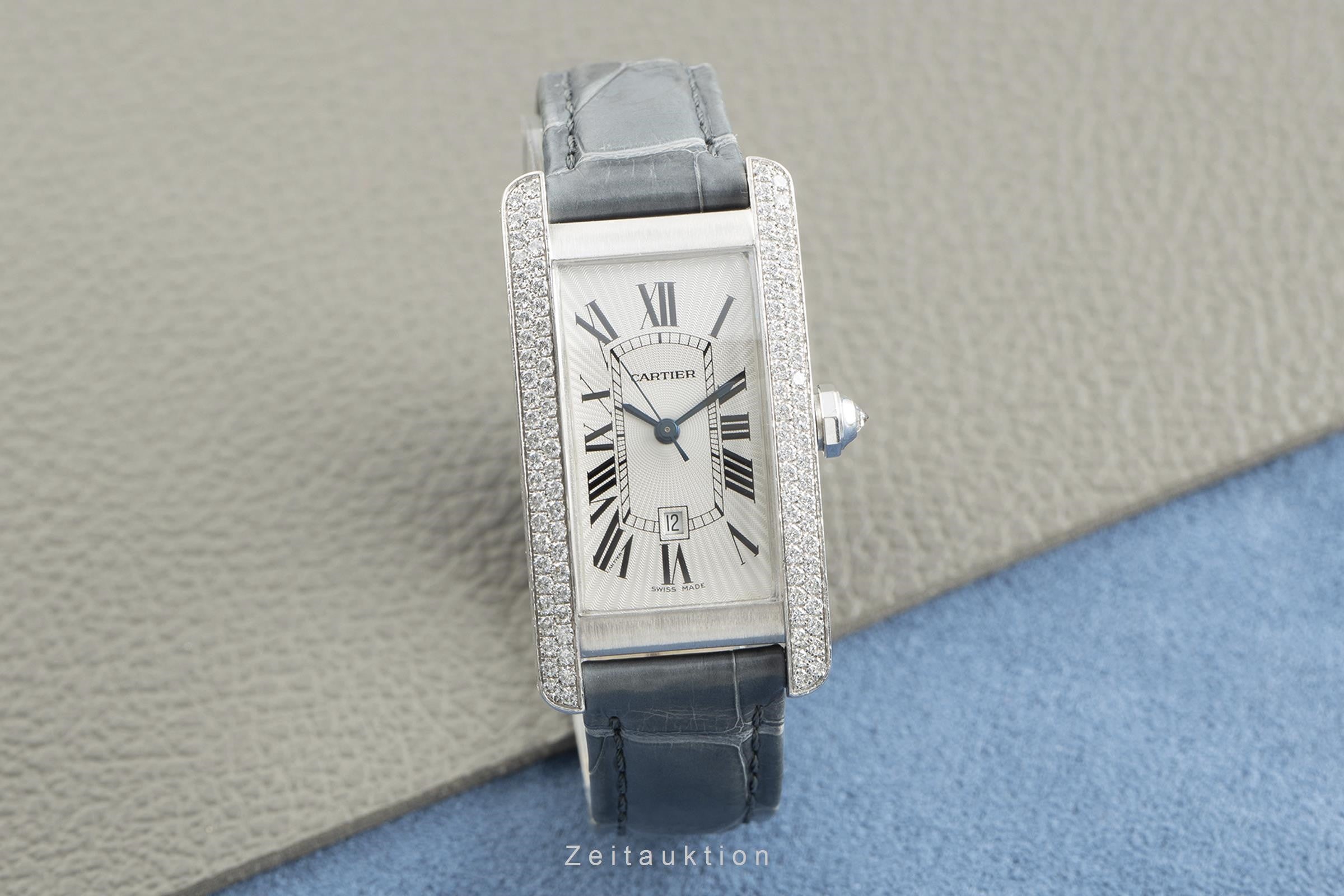 Cartier Tank Américaine oro bianco 18 ct automatismo orologio da donna 2490 LP: 32000EUR  [2108498]
