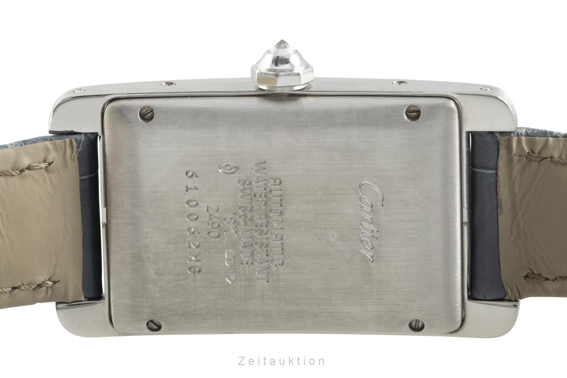 Cartier Tank Américaine oro bianco 18 ct automatismo orologio da donna 2490 LP: 32000EUR  [2108498]