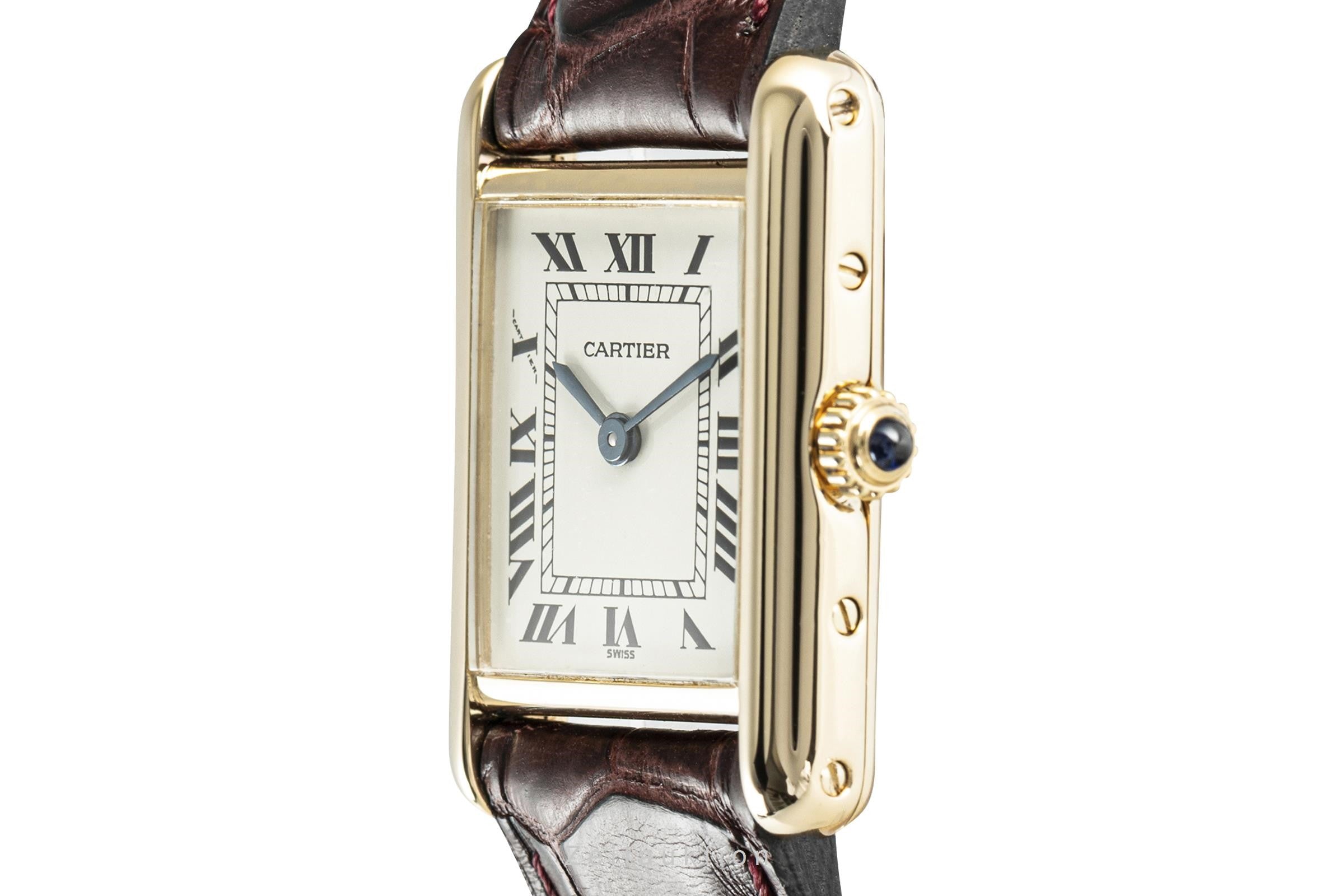 Cartier Tank 18K (0,750) Gelbgold Damenuhr Gold Ref. 66001 VP: 10500,- € [2108516]