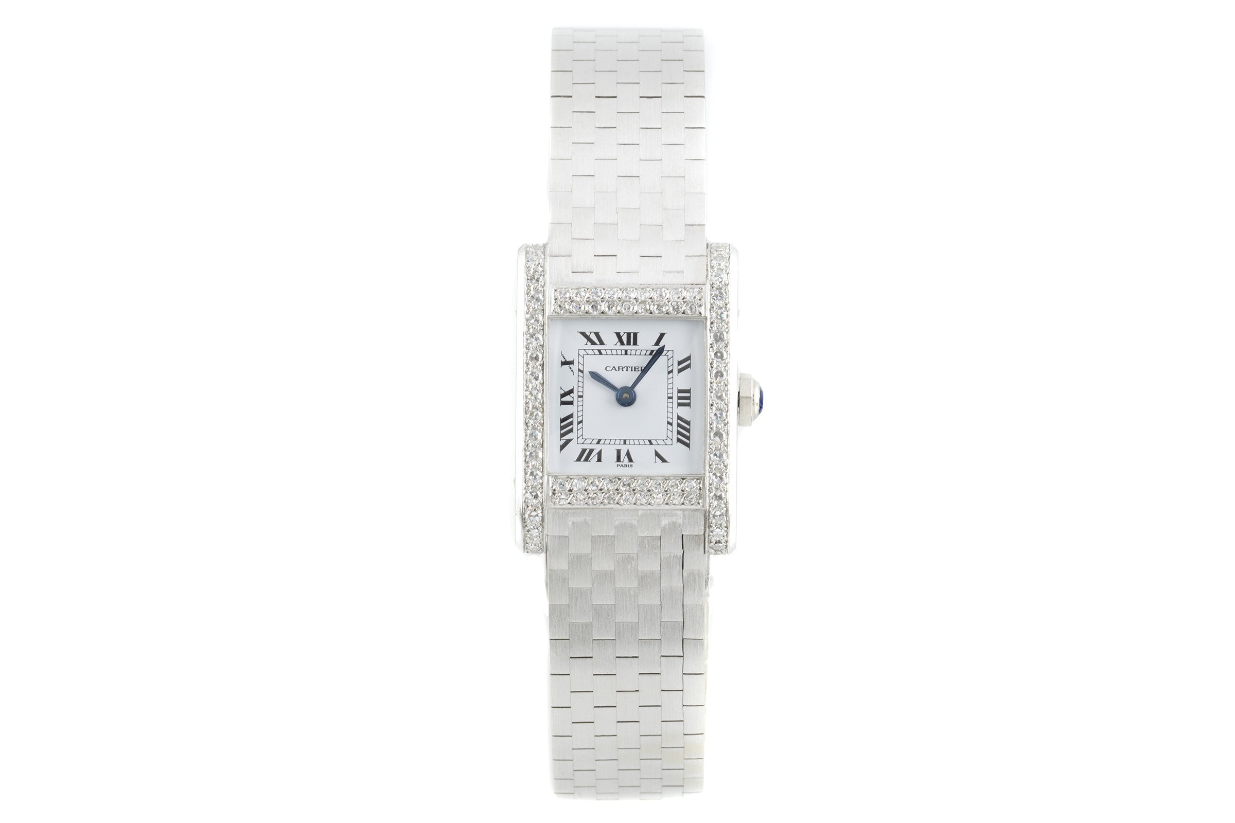 Cartier Tank 18 ct white gold manual winding women's watch 78093  [2108520]