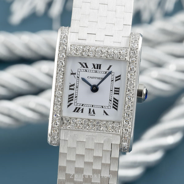 Cartier Tank 18 ct white gold manual winding women's watch 78093  [2108520]
