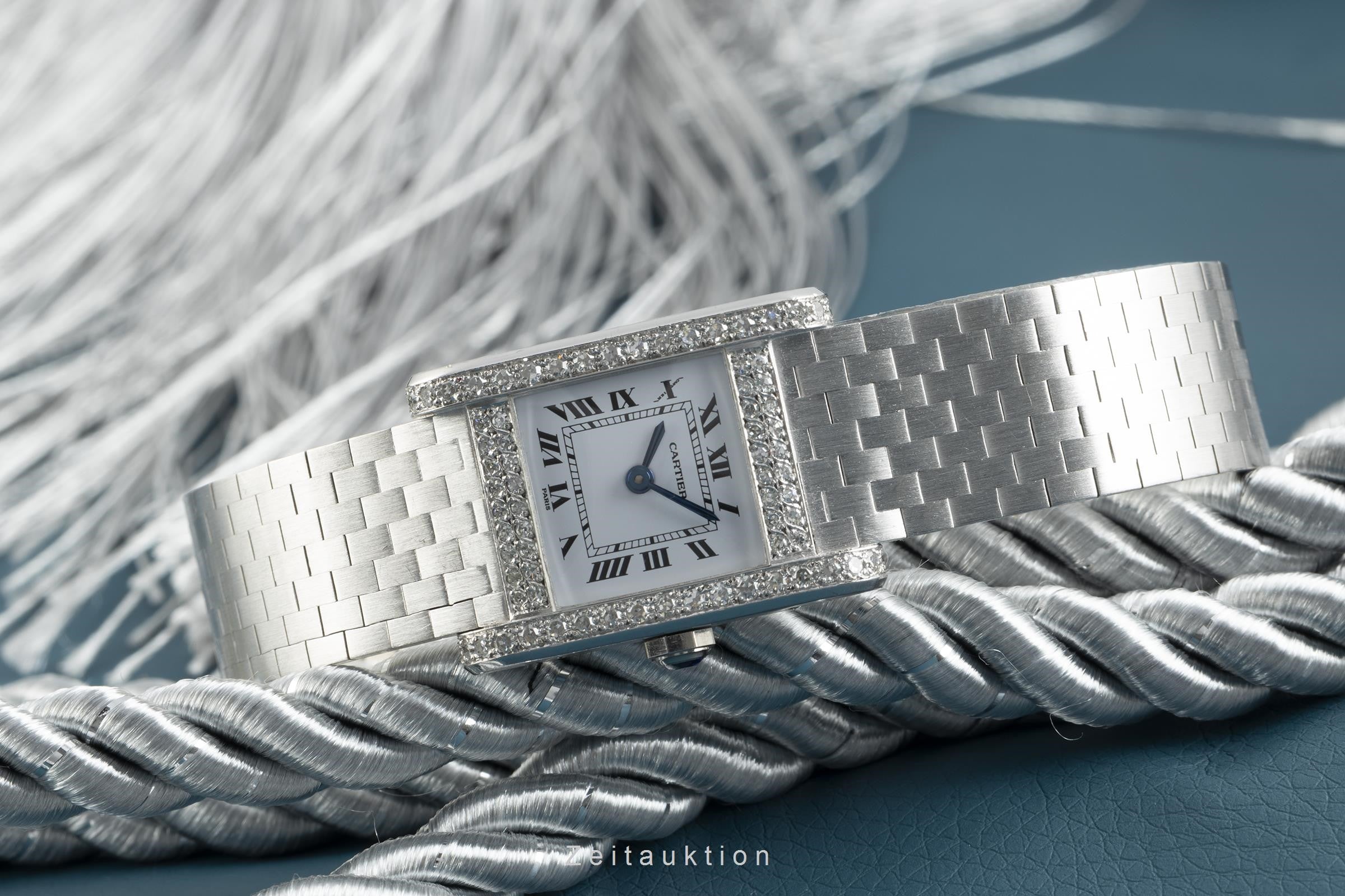 Cartier Tank 18 ct white gold manual winding women's watch 78093  [2108520]