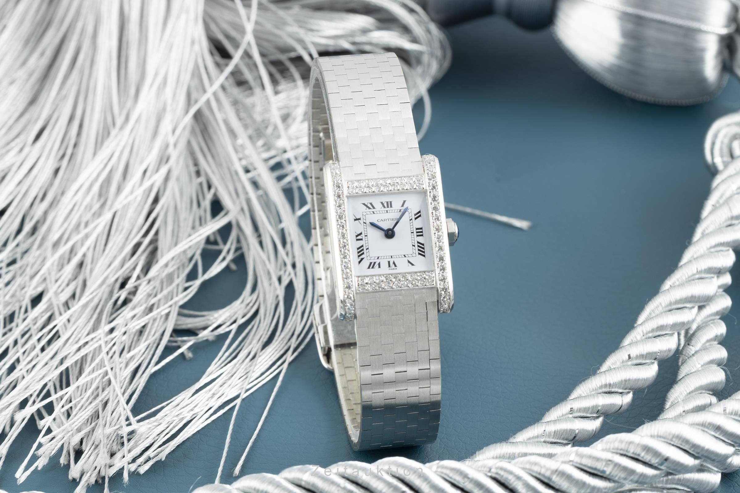 Cartier Tank 18 ct white gold manual winding women's watch 78093  [2108520]