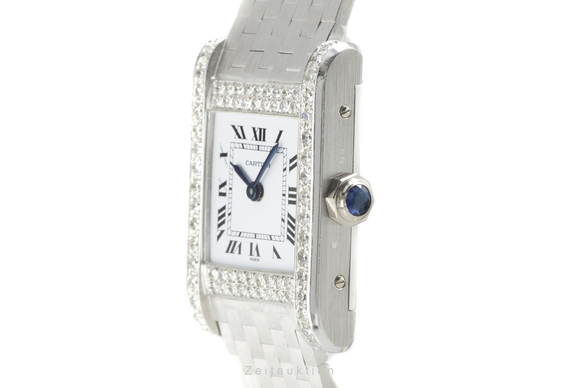 Cartier Tank 18 ct white gold manual winding women's watch 78093  [2108520]