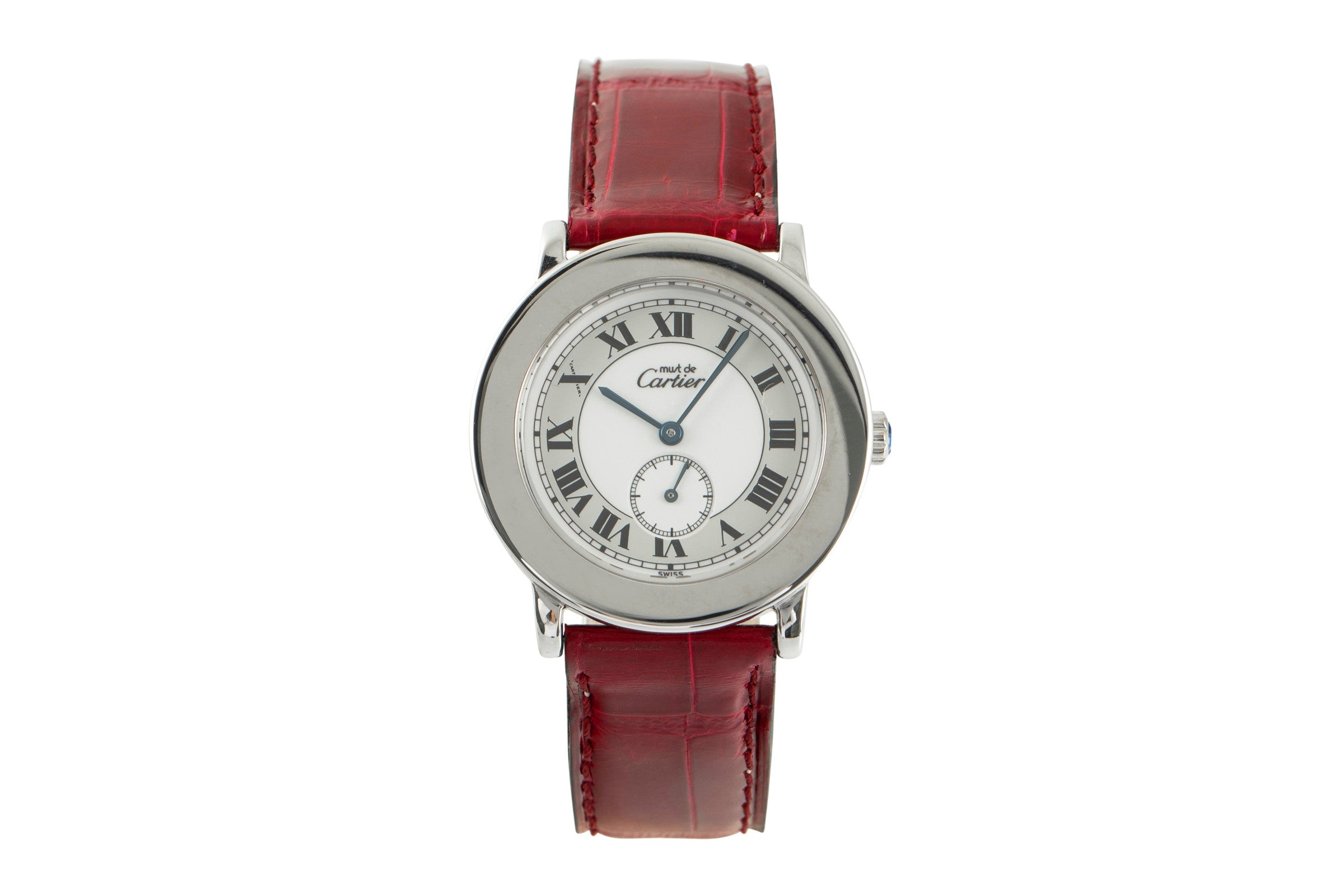 Cartier Ronde plata cuarzo reloj para damas  1815 1  [2108534]