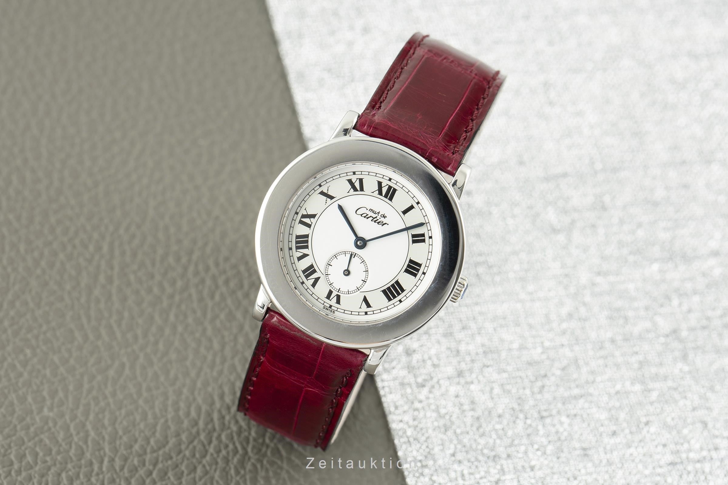 Cartier Ronde plata cuarzo reloj para damas  1815 1  [2108534]