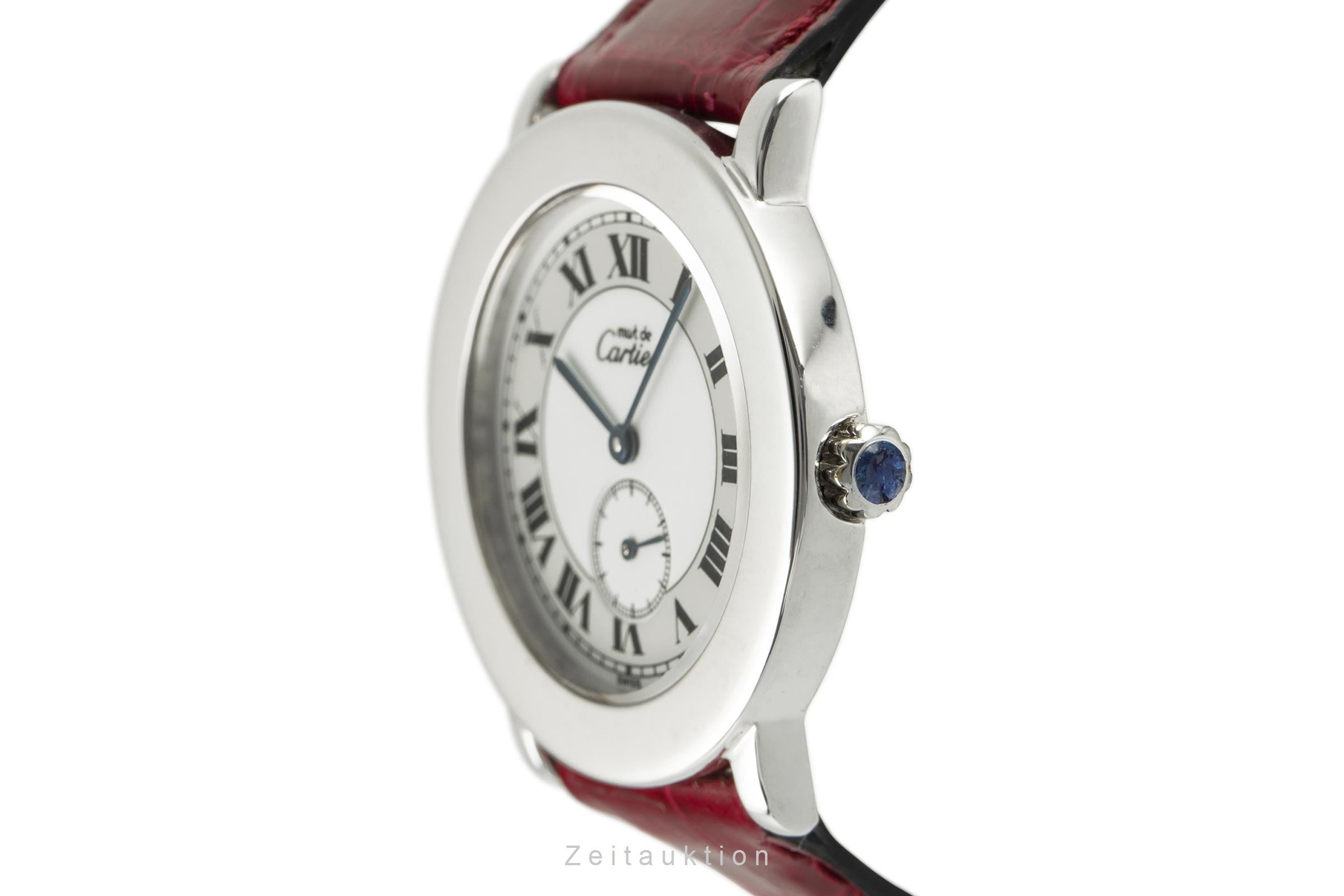 Cartier Ronde plata cuarzo reloj para damas  1815 1  [2108534]