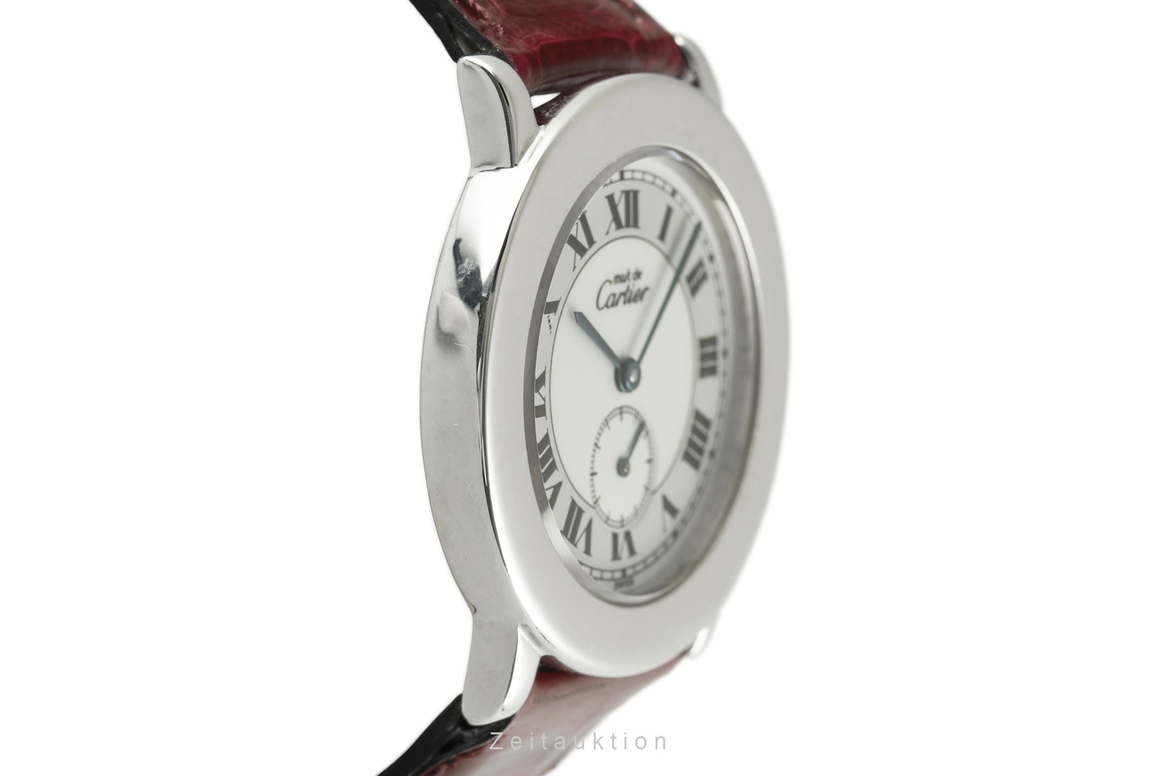 Cartier Ronde plata cuarzo reloj para damas  1815 1  [2108534]