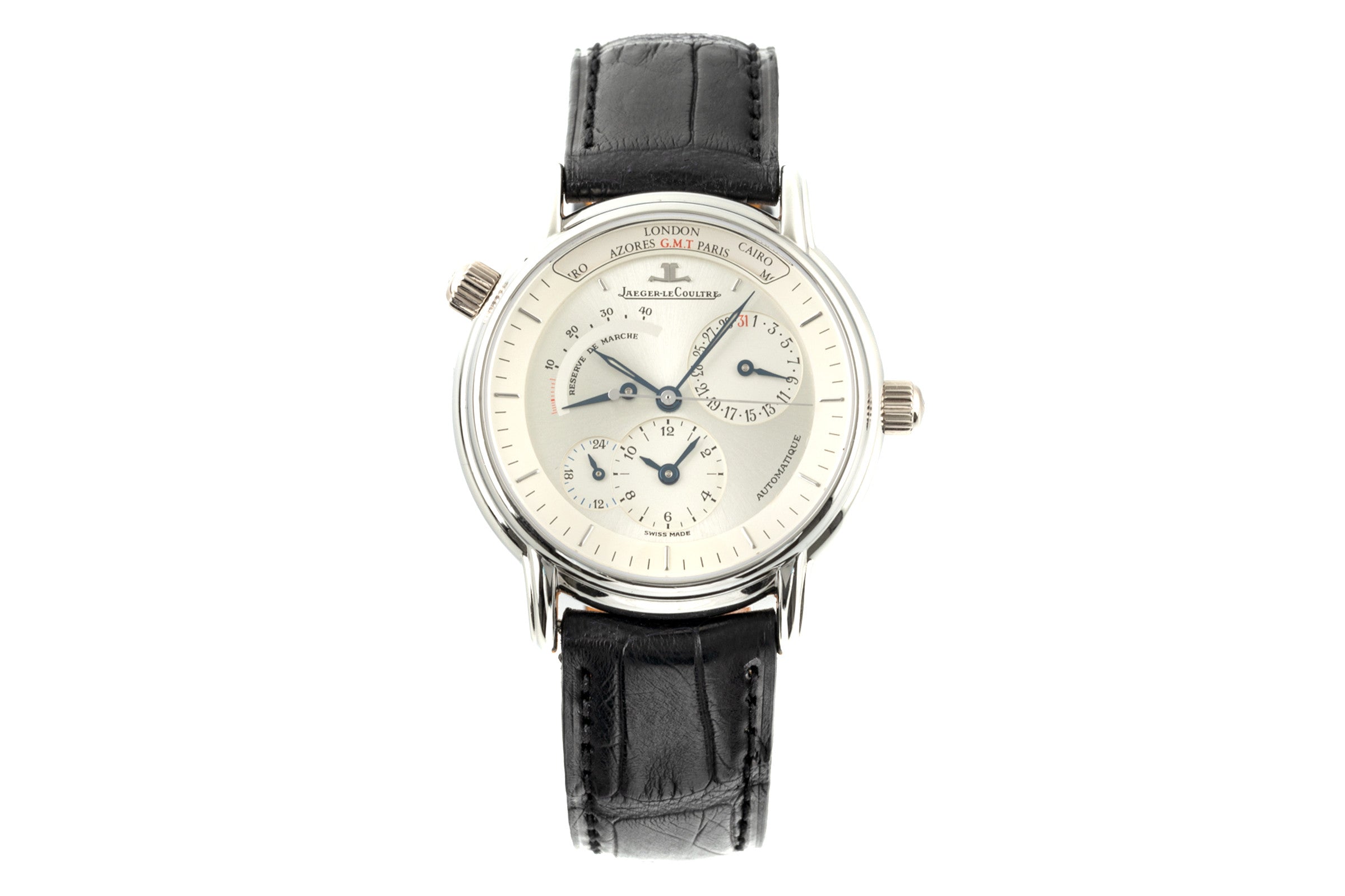 Jaeger LeCoultre Master Geographic platino automatismo orologio da uomo 169.6.92  [2108634]